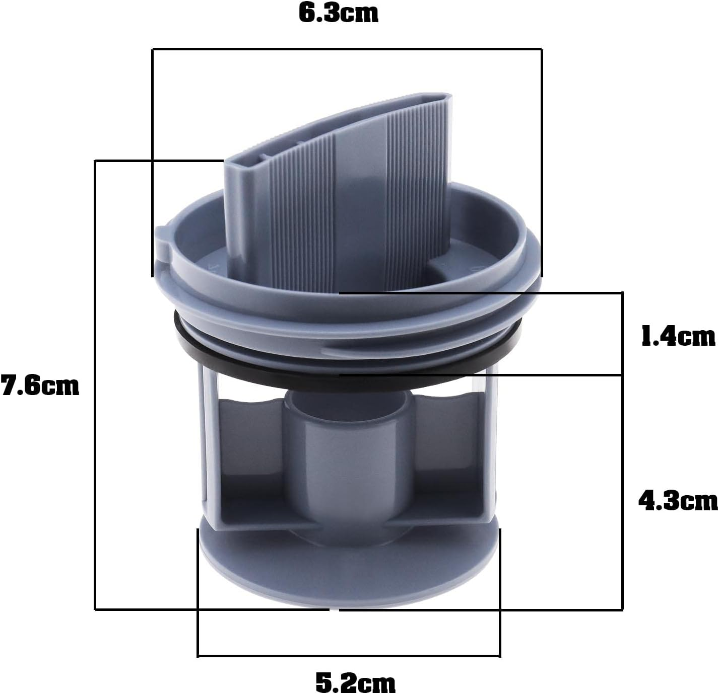 SING F LTD Washer Drainage Pump Drain Outlet Seal Cover Plug Compatible with Siemens Compatible with Bosch Washing Machines Drain Pump Fluff Filter image number 4