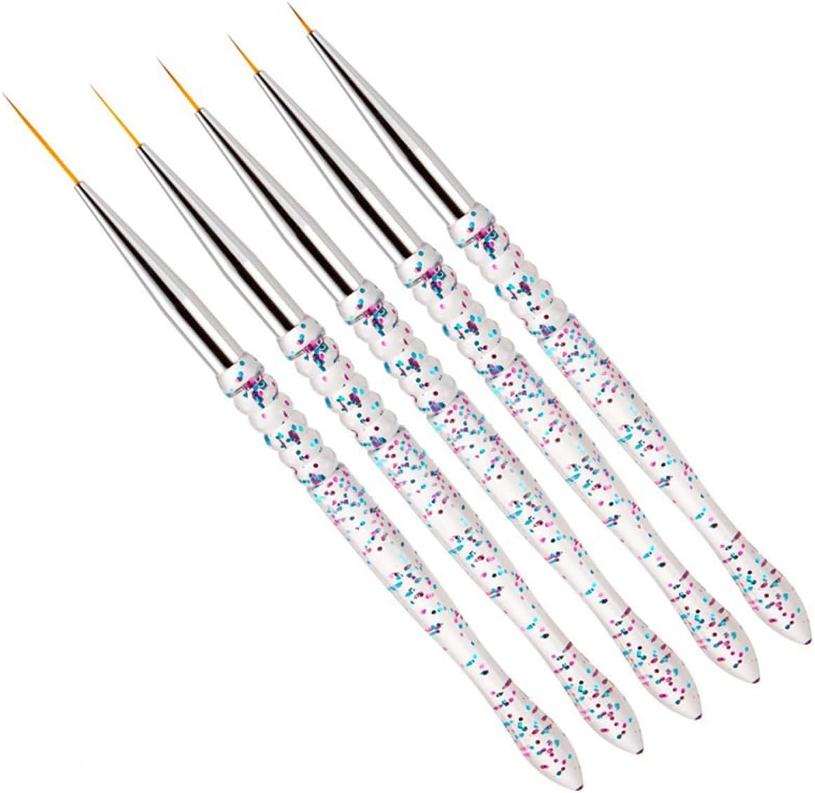 Nail Dotting Tools Kit - 10 Pcs, 5 Double-End Tools, 5 Nail Liner Brushes - C-10Pcs image number 4