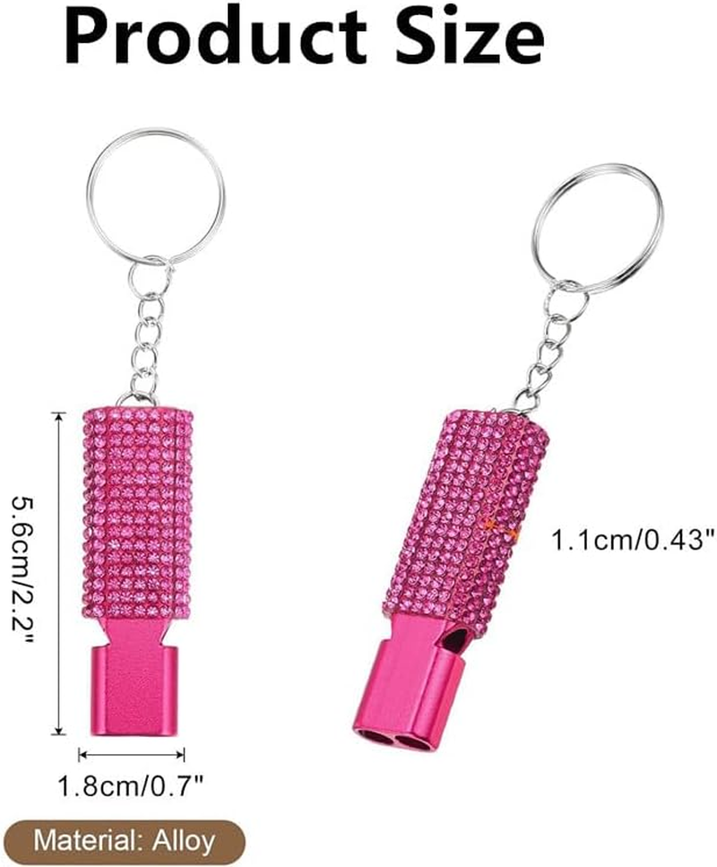 Emergency Whistles with Keychain for Camping and Hiking, 2-Pack