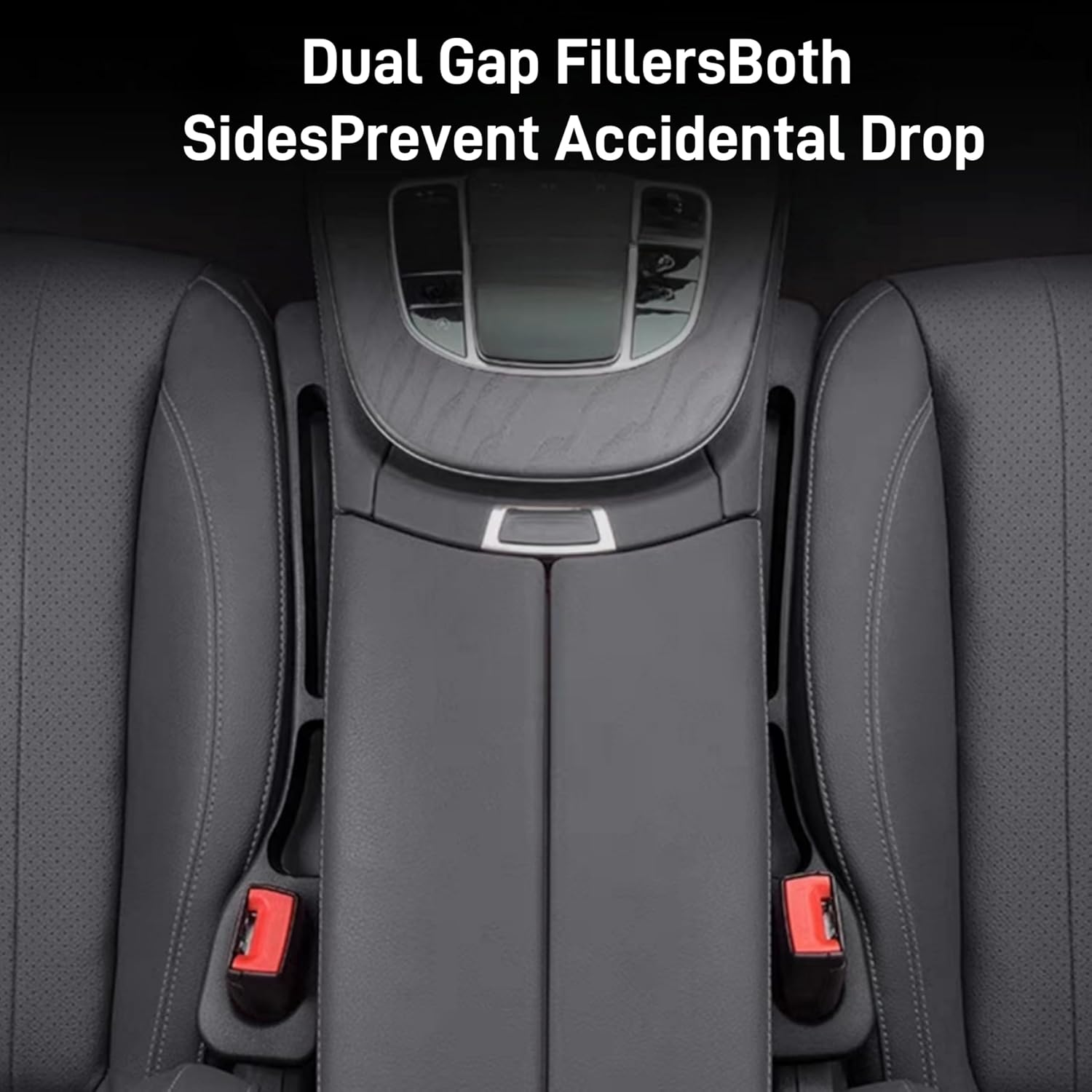 Car Seat Gap Filler of 2, 2025 Upgraded Car Seat Gap Organizer Storage Box,Fills the Gap between the Seat and Console to Prevent Items from Falling Out, Suitable for Cars, SUV and Trucks (Black) image number 4