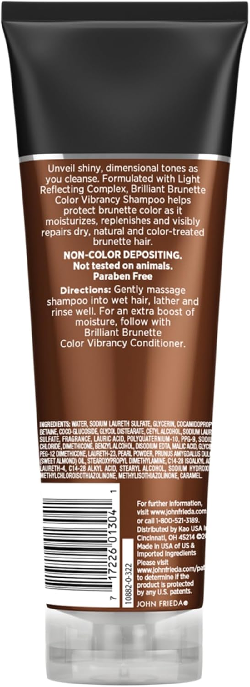John Frieda Brilliant Brunette Colour Protecting Moisturising Shampoo, 250 Ml (Pack of 2) image number 3