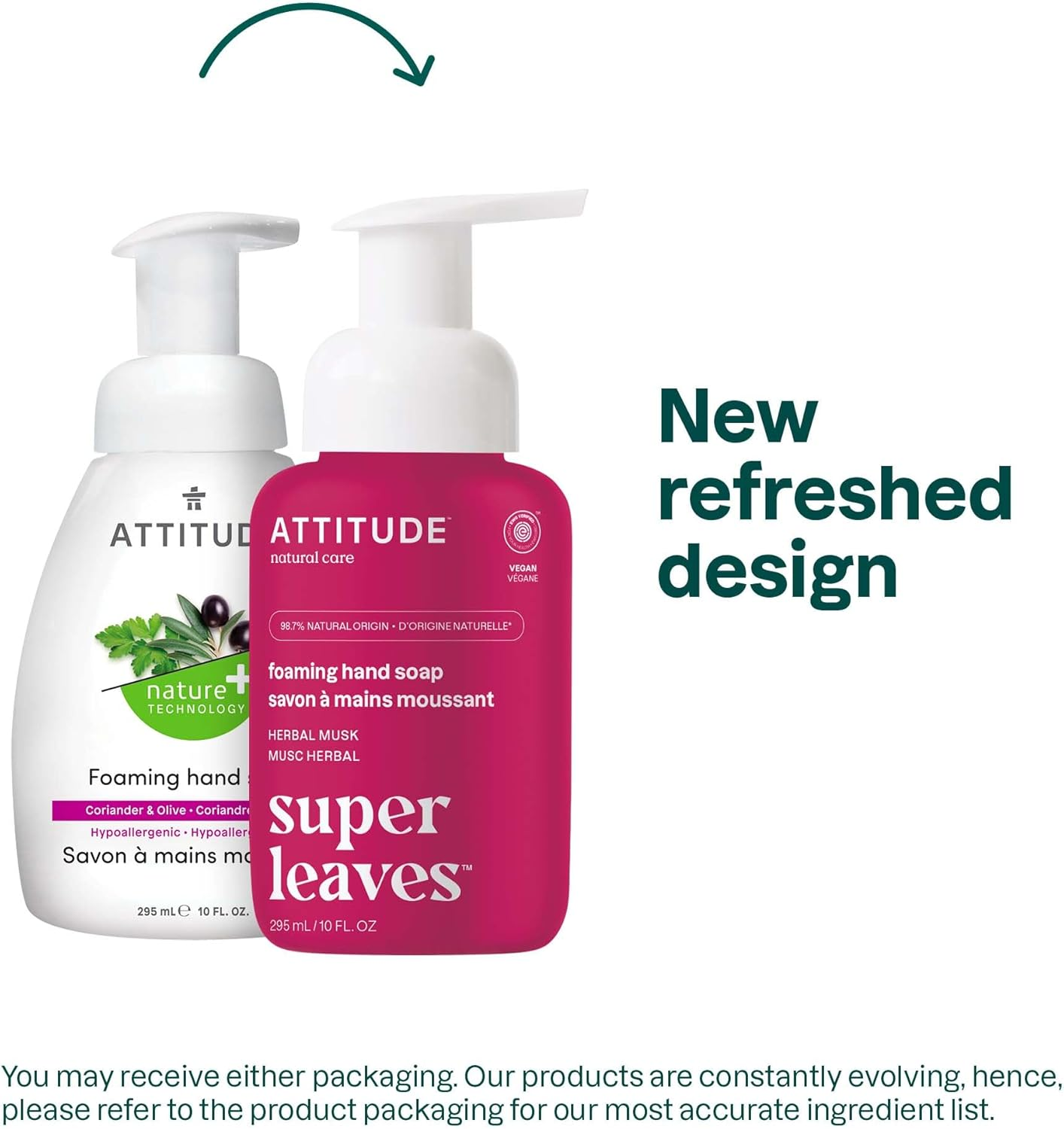 Attitude Foaming Hand Soap Coriander Olive 10 Fl Oz 295 Ml