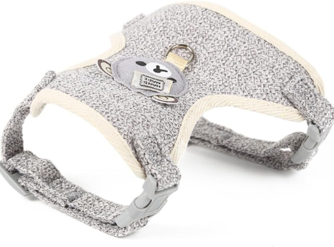 Norhogo Rabbit Harness, Adjustable Rabbit Lead, Rabbit Harness Accessories for Rabbits, Cats, Small Animals, 27-35 Cm, 1.20 M (S, Grey) image number 2