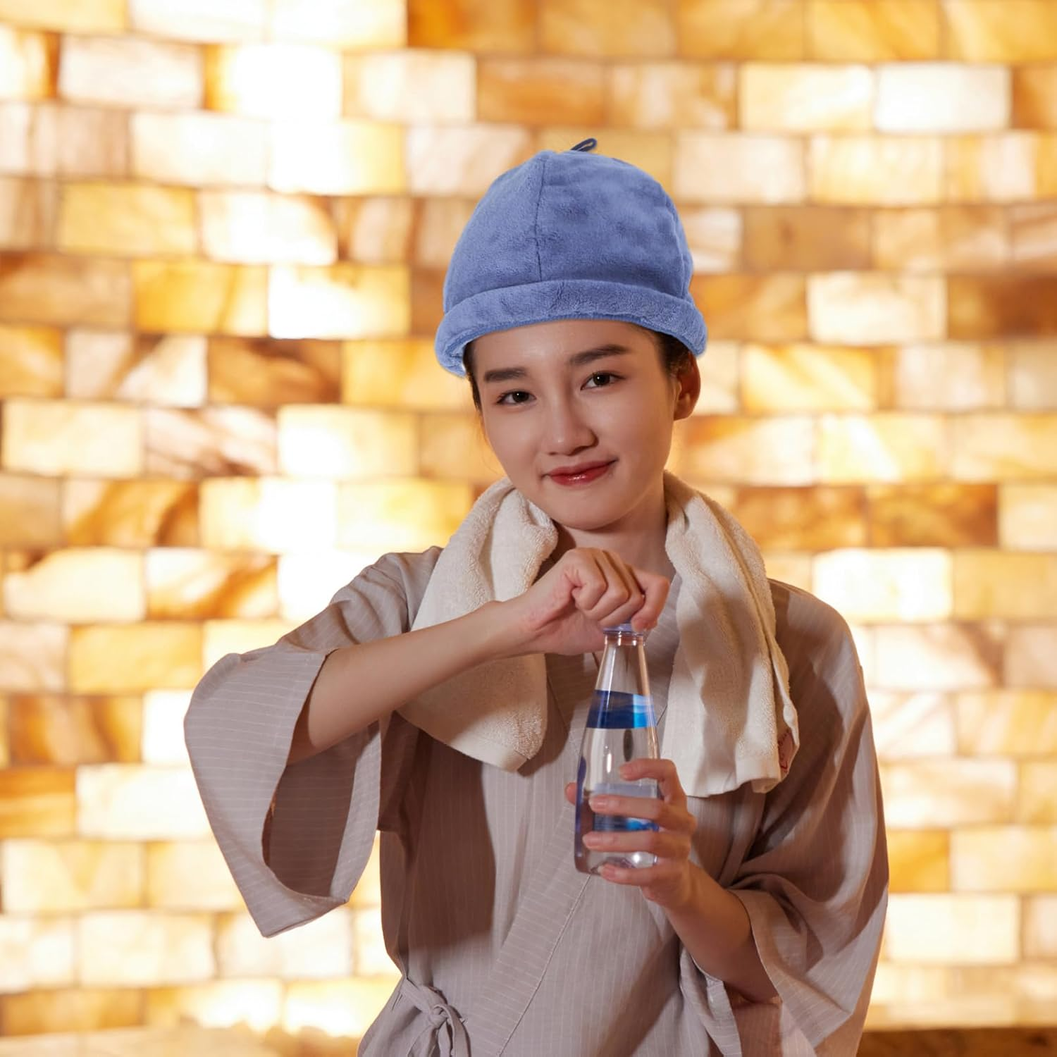 Ipetboom Felt Sauna Hat Coral Velvet Fisherman'S Cap Large Xl Wool Sauna Hats Pirate Cap Men'S - Blue image number 6