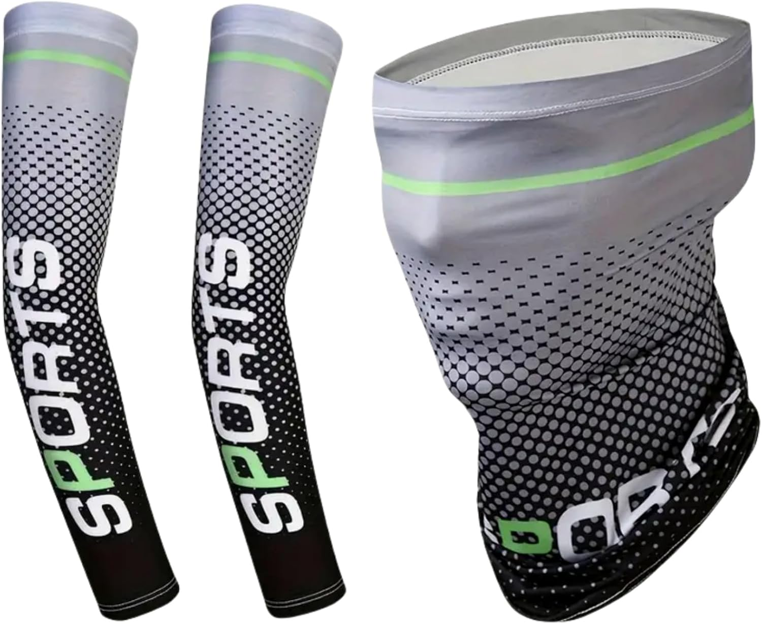 AZRAGON Ice Silk Arm Sleeves & Headscarf Set - UV Protection Cooling Sport Accessories for Cycling, Basketball, Outdoor Activities,Anti-Pilling & Quick-Dry Technology (2-Pack) image number 6