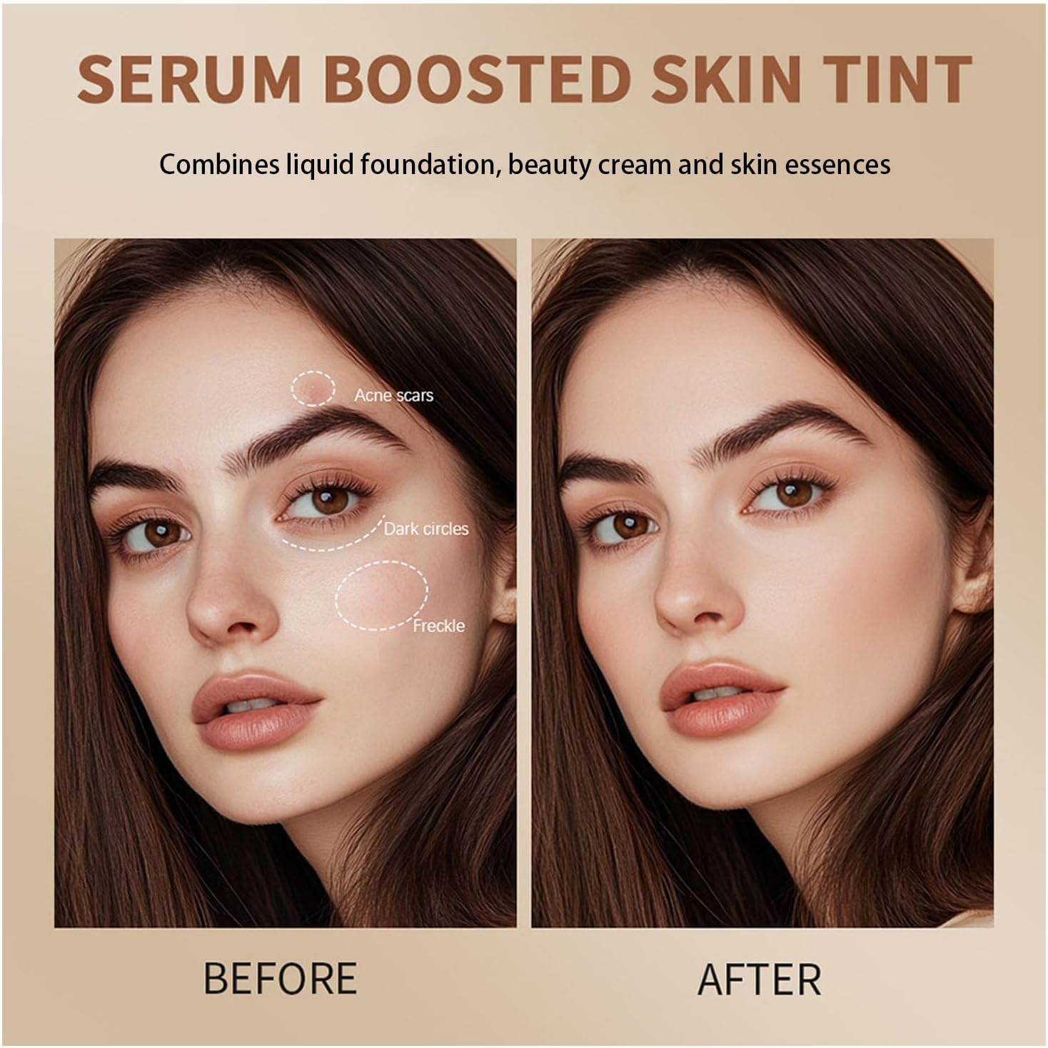 Melambo Skin Tint,Melambo Serum Boosted Skin Tint Balm, Foundation Stick Beauty Balm Serum Boosted Skintint，Hydration Beautybalm for Women (03#) image number 2