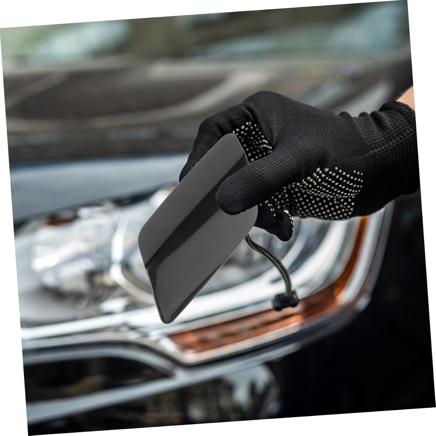 CHICAMPERA Replacement Front Headlight Washer Nozzle Cover Cap Set Left and Right for Automotive Bumper Headlight Cleaning Kit Compatible with Car Care and Maintenance image number 1