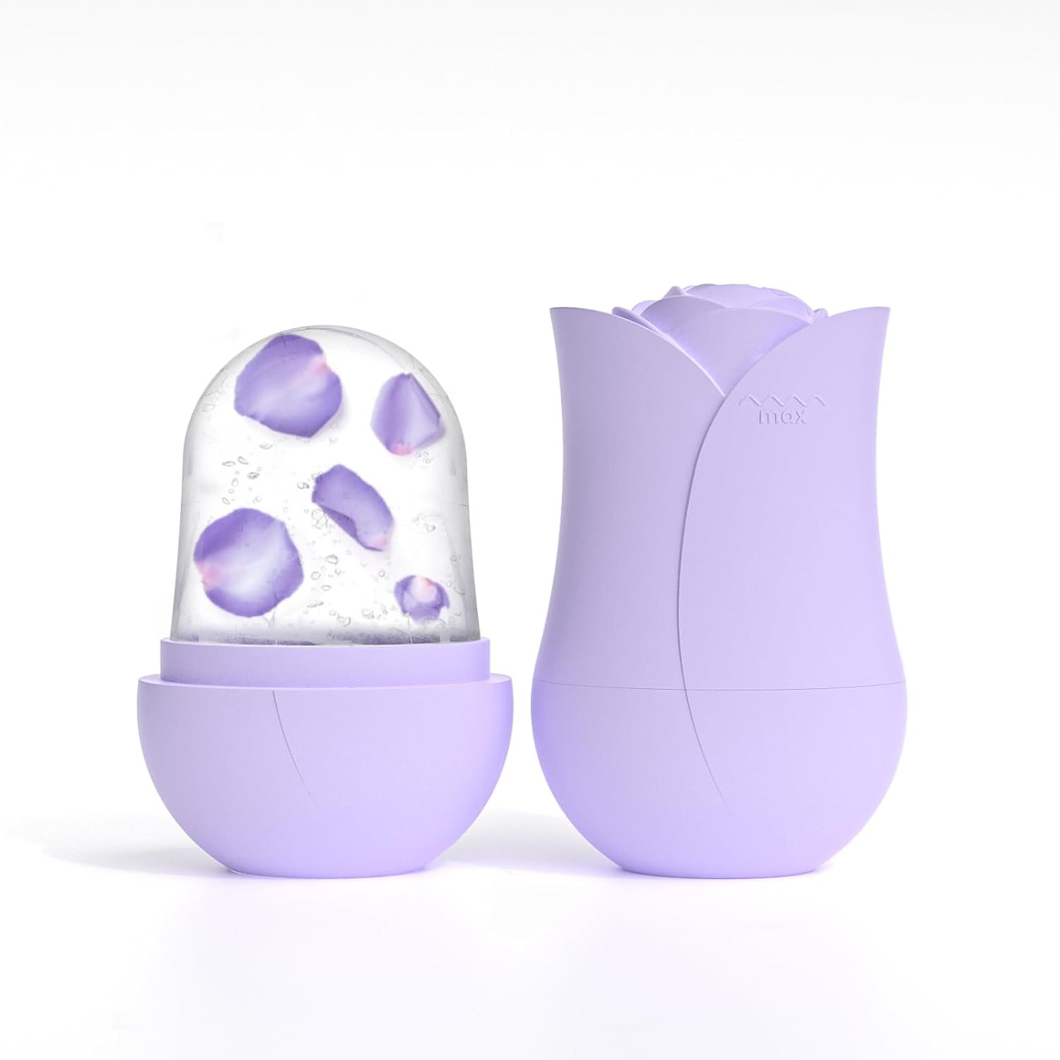 Roseflower Facial Ice Roller, Rose Top Ice Roller for Face and Eyes, Reuseble Silicone Ice Mold for De-Puff, Reduce Redness, Shrink Pores, Sunburn Repair, Face Massage, Birthday Holiday Beauty Gift