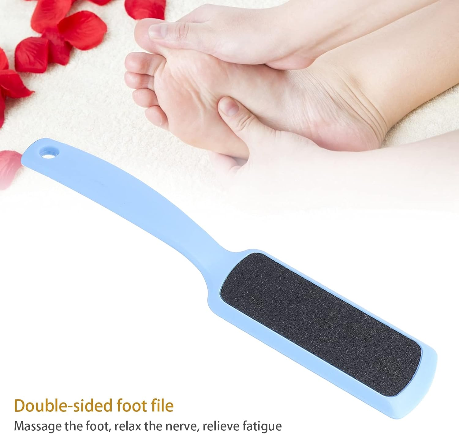 Arquivo Para O P&eacute; Remo&ccedil;&atilde;o De Pele Dead Sking Hard Smoothing Paise Scrucker Double Sidesed + Ergonomic Handle Design + Massagem Relaxante + Material Leve Para P&eacute;s Lisos E Calos image number 4