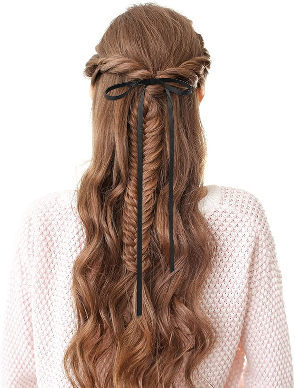 1/4 Inches Wide Double Faced Black Polyester Satin Ribbon, Findtop 100 Yards Long for Gift Wrapping Ornaments Party Favor and DIY Craft Supplies image number 3