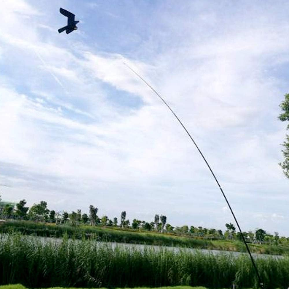 Yomyray Birds Repeller Flying Kite,Simulated Hawk,Flash Reflective Scarer,Wind Power Professional Pigeon Scarer Device for Backyard Lawn and Farm Garden Scarecrow (Kite and Rod-One Set) image number 4