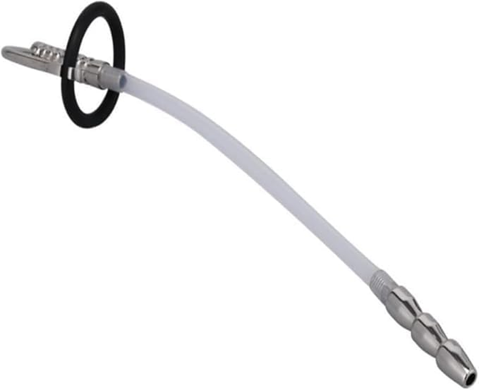 Urethral Plug Exercise Expanding Stainless Steel Urethral Sounds Metal Hollow Penis Plug Dilator Masturbation Rod Stim-Ulation for Adult Men Sex Toys image number 2