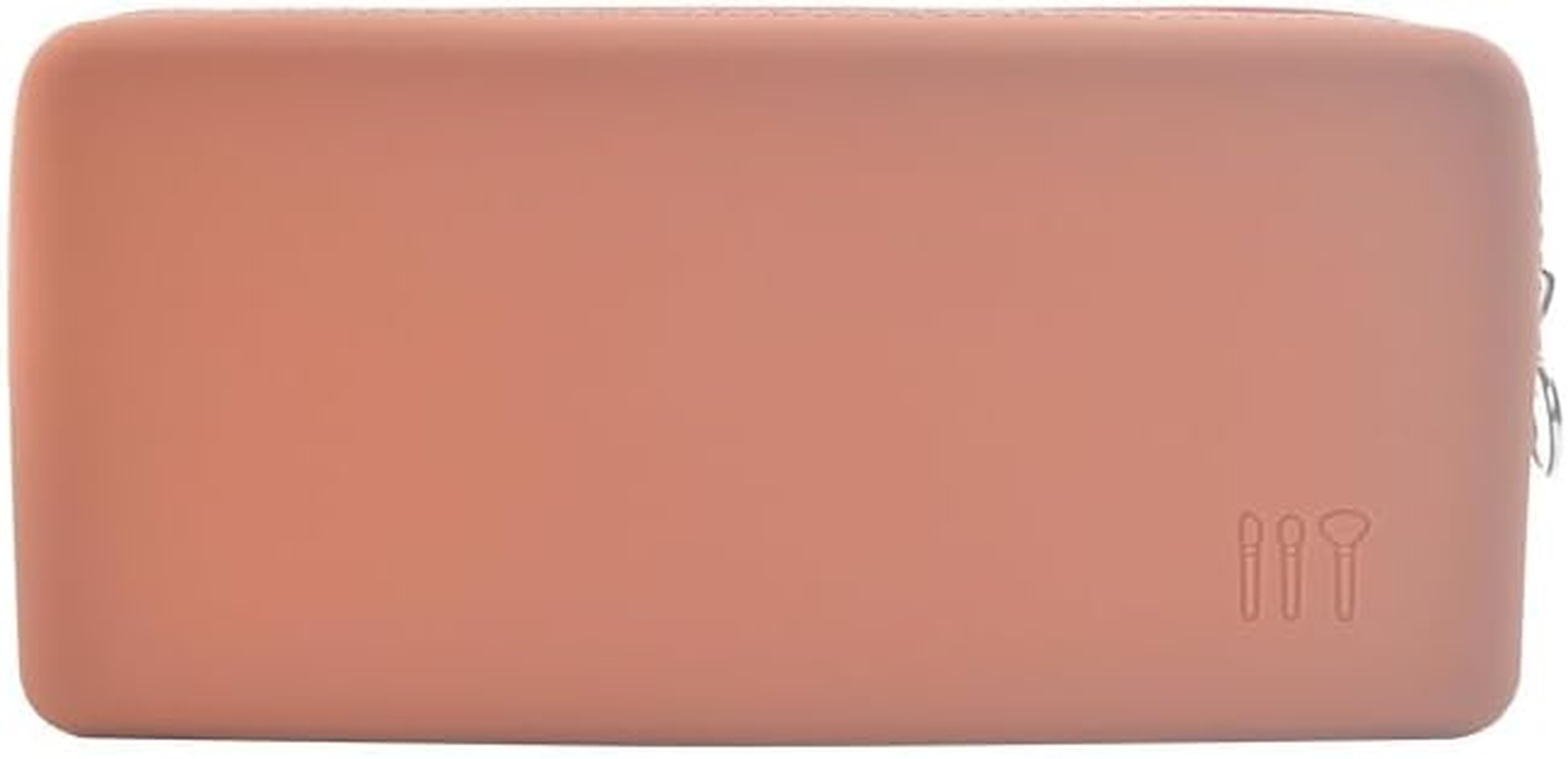 Silicone Makeup Brush Holder, Portable Travel Cosmetic Brush Bag, Zippered to Prevent Falling Off, Large Capacity Makeup Brush Organizer, Essential Bag for Women(Blue)