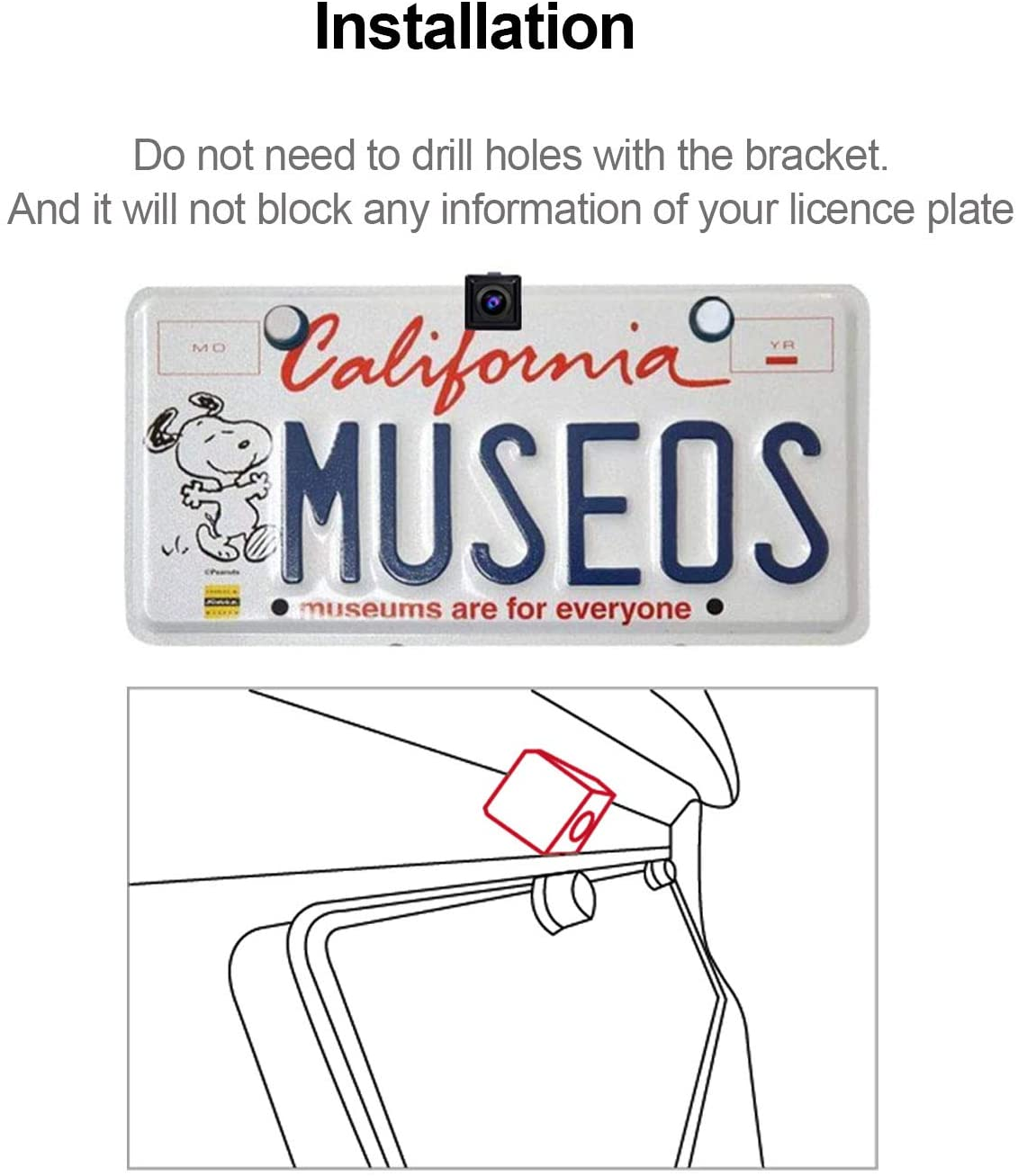 ATOTO AC-HD02LR 720P Rearview Camera with Live Rearview, HD Picture Quality, Night Vision/Waterproof, Compatible with ATOTO S8 / F7 / A6 / A5 / X10 Series. Not Compatible P5 / P8 / P9 image number 2