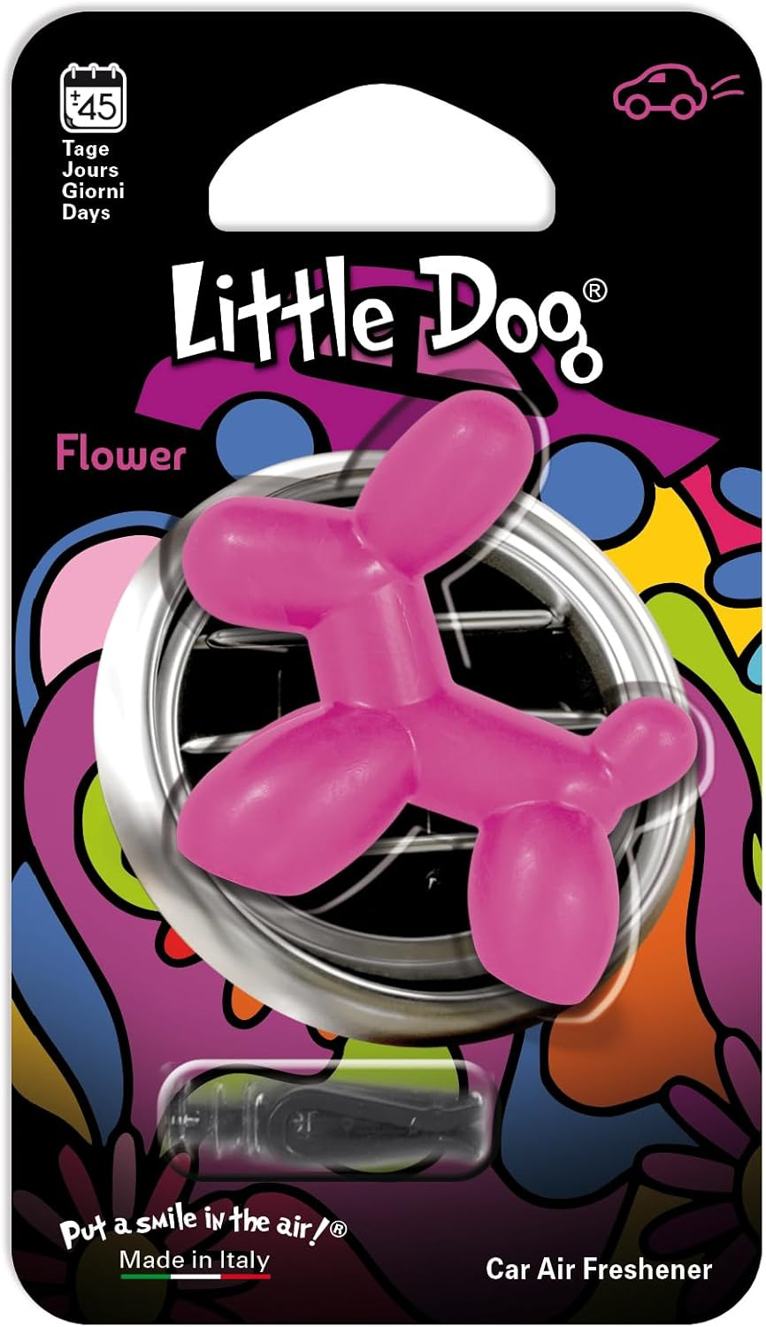 Little Dog Car Air Freshener, Flower, Pink (LD003) image number 4