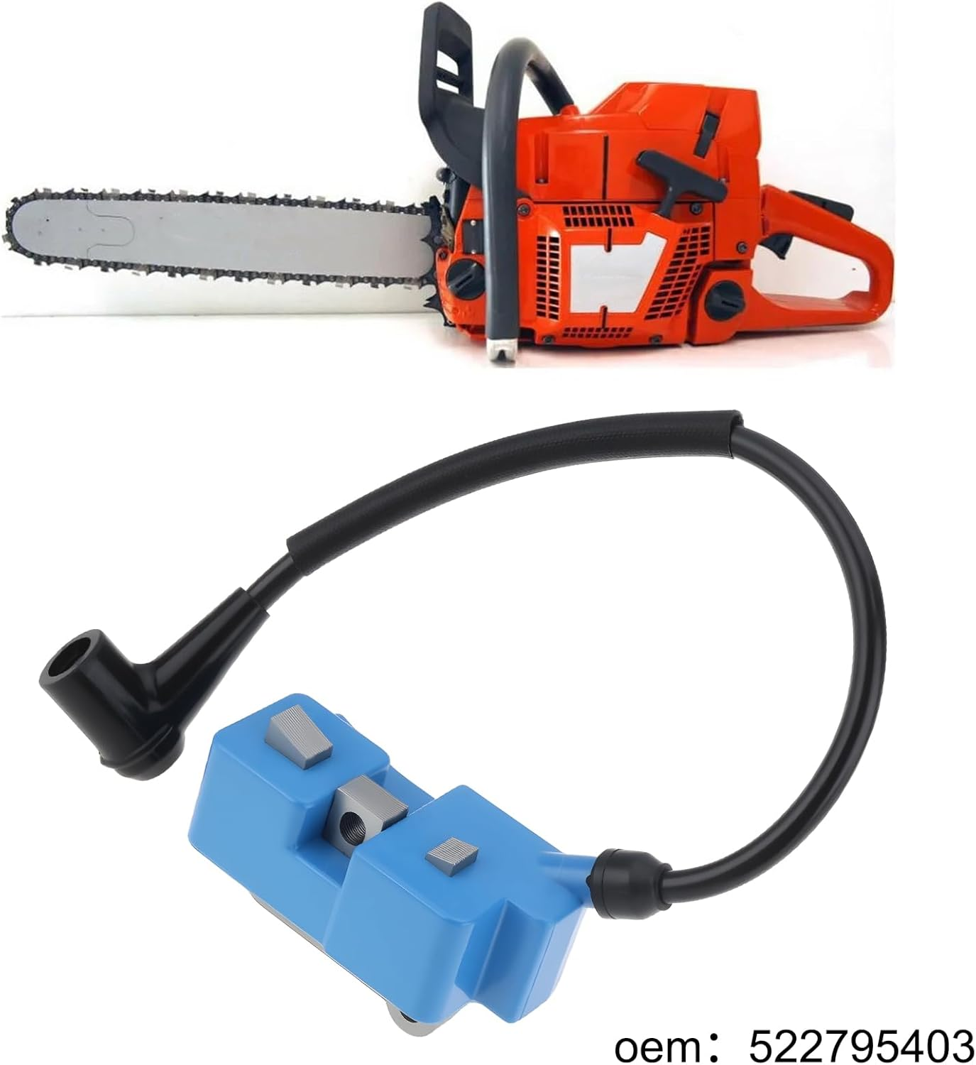 Emsea Lawn Mower Chain Saw Ignition Coil 522795403 Compatible with HUSQVARNA 365 372XP Lawn Mower Accessories image number 3