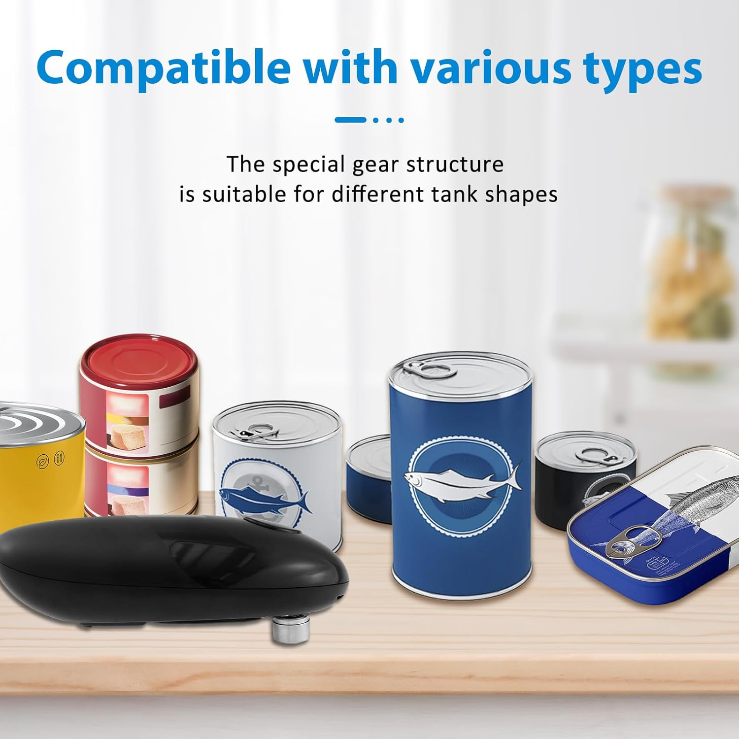 Electric Can Opener with Less Effort to Open Portable Automatic Electric Can Opener Battery Operated for Seniors Arthritis Patients and Chefs image number 1