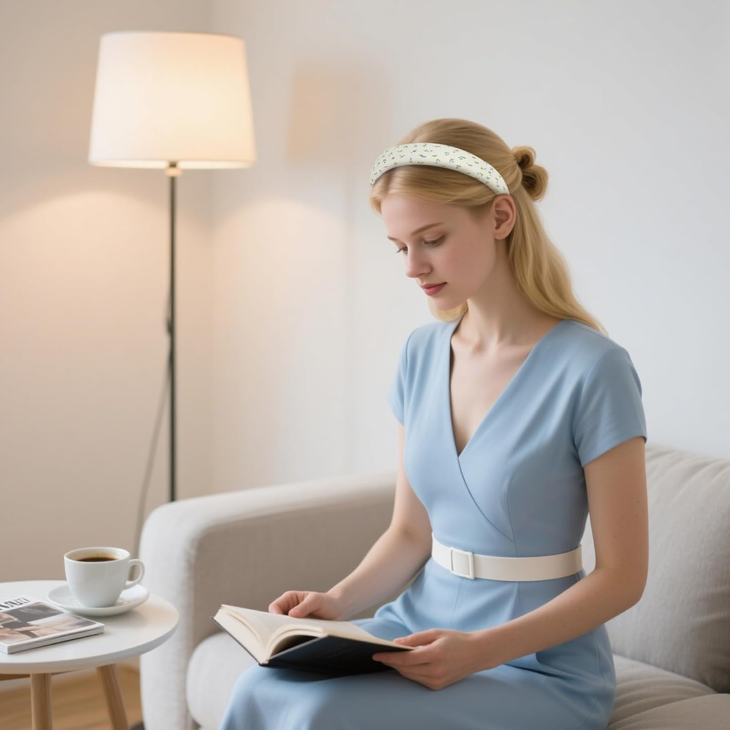 Bumlofa Set of 3 Women'S Headbands, Wide Headbands, Elegant, Stylish Hair Accessories with Floral Pattern