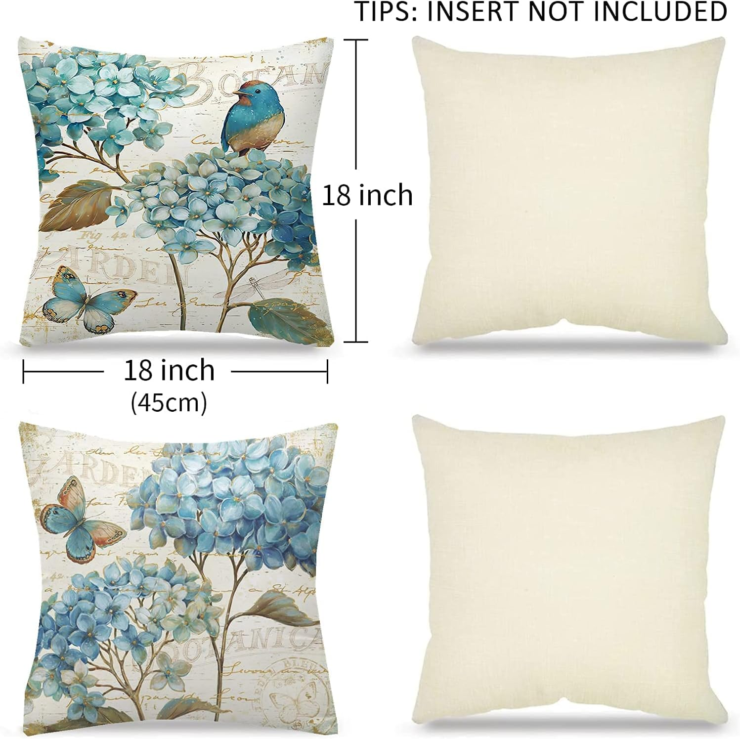 Home Decorative Pillow Covers 18 X 18 Inch Set of 4 Modern Soft Cotton Linen Throw Pillow Covers Cushion Case for Couch Sofa Living Room Patio Indoors Outdoors Style Home Decor image number 6