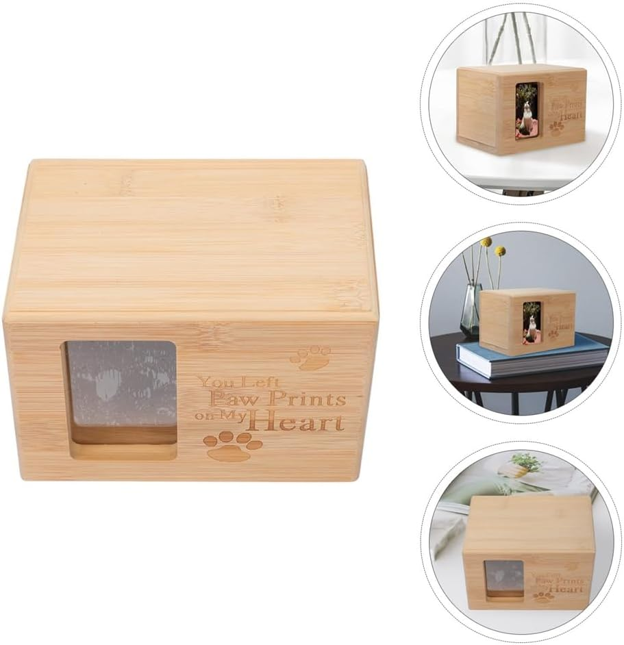 Elqater 1Pc Pet Urn Ashes Urn Photo Frame Urn for Ashes Photo Frame Urn Decorative Urns for Ashes Dog Cremation Case image number 6