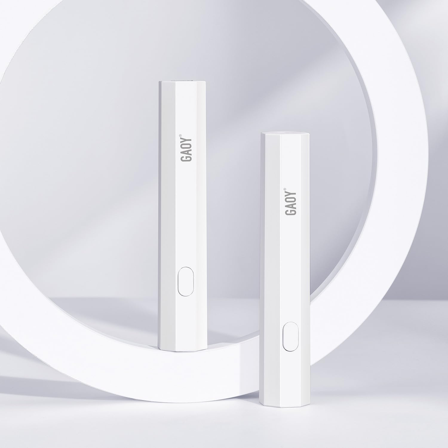 GAOY Handheld UV Light for Gel Nails, Mini Nail Lamp, Portable Cordless Rechargeable, Fast Curing, Octagon White