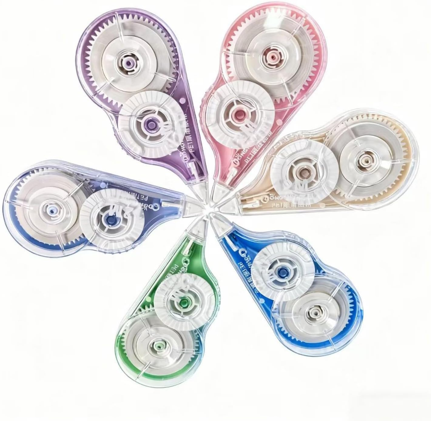 6 Pack Mini Correction Tape, Differentcolor Cute Transparent White Out Tape for School Office Supplies, Instant Dry Correction Tape for Students, Girls Stationery (6 Colors) image number 1