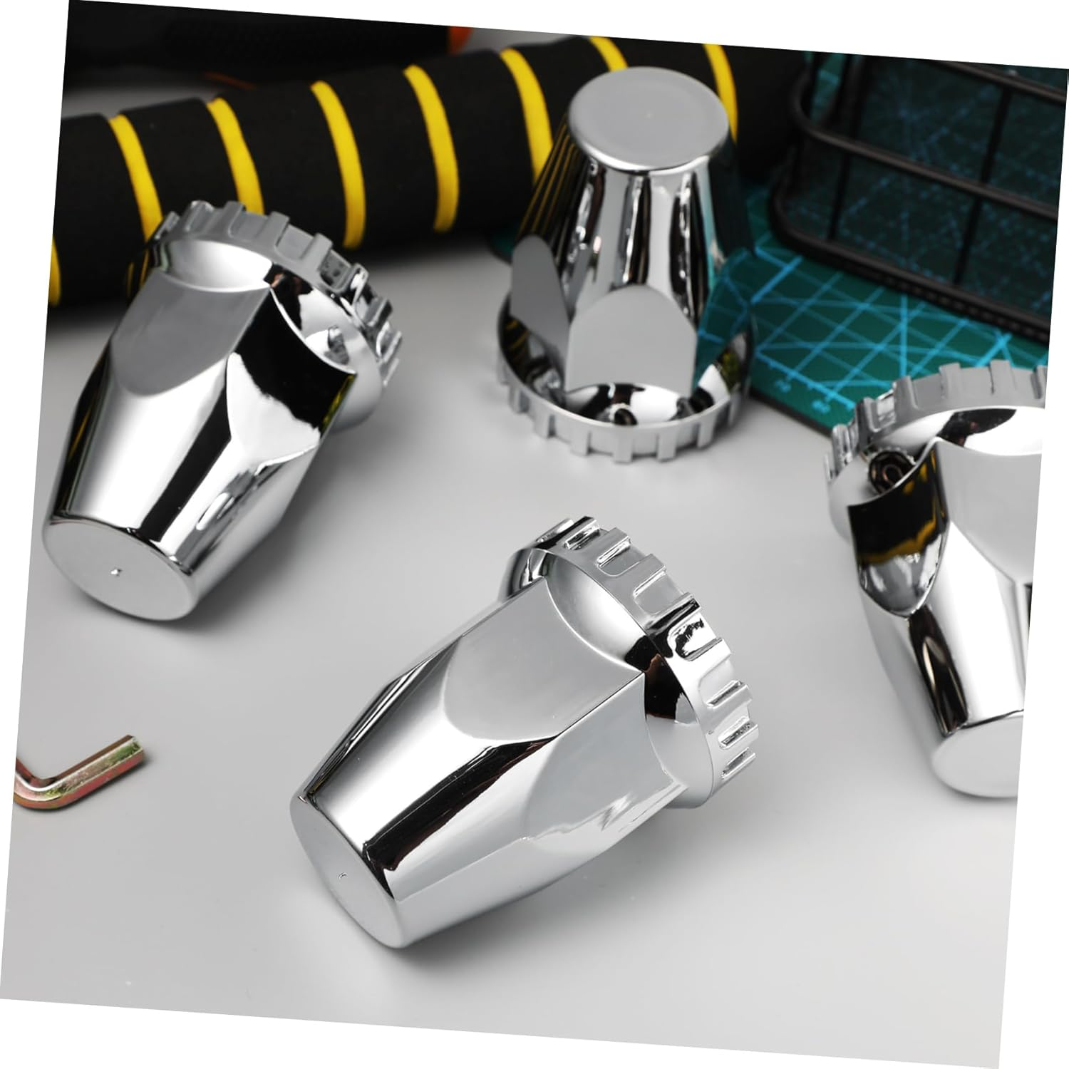 Anneome 20Pcs Semi Truck Lug Nut Covers Plastic Chrome Lug Nut Caps Trailer Car Accessories