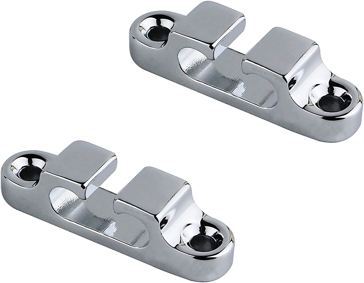 Guyker 2Pcs 2-String Retainer/String Guide for Electric Bass Head Retainer String Tree String Buckle Guide Groove Bass String SR4, Chrome