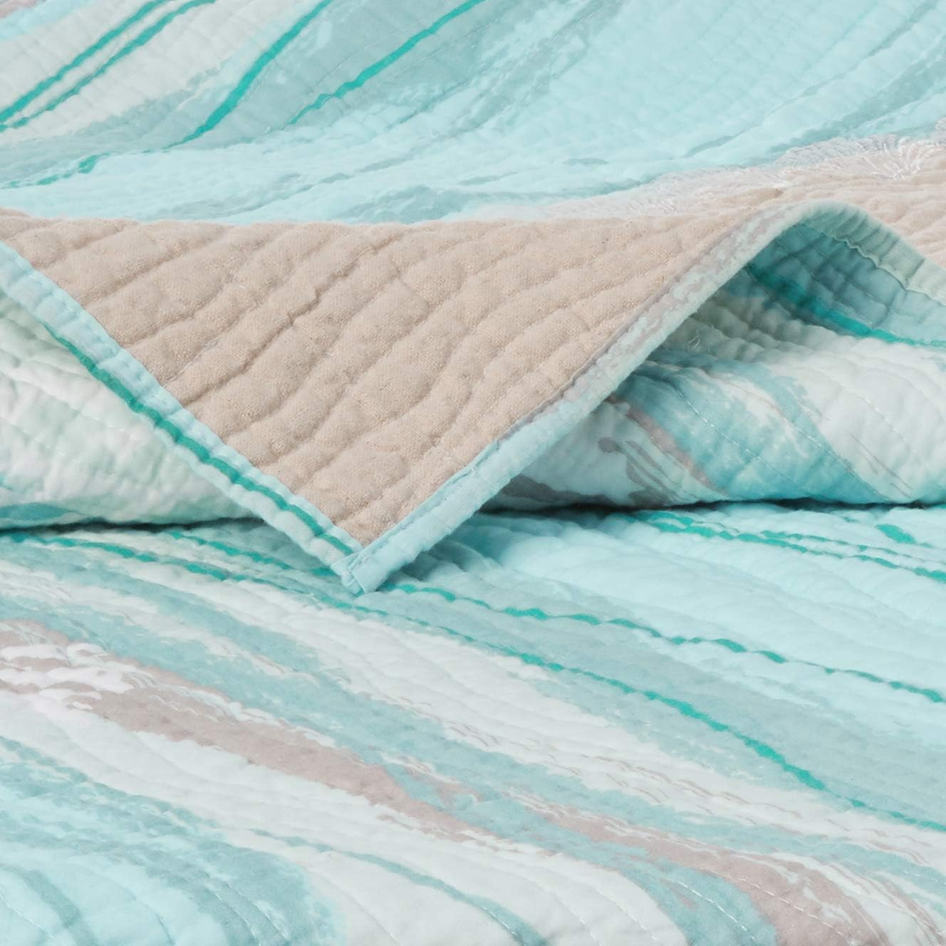 Greenland Home Maui Quilt Set, 4-Piece Twin/Twin XL, Multi image number 6