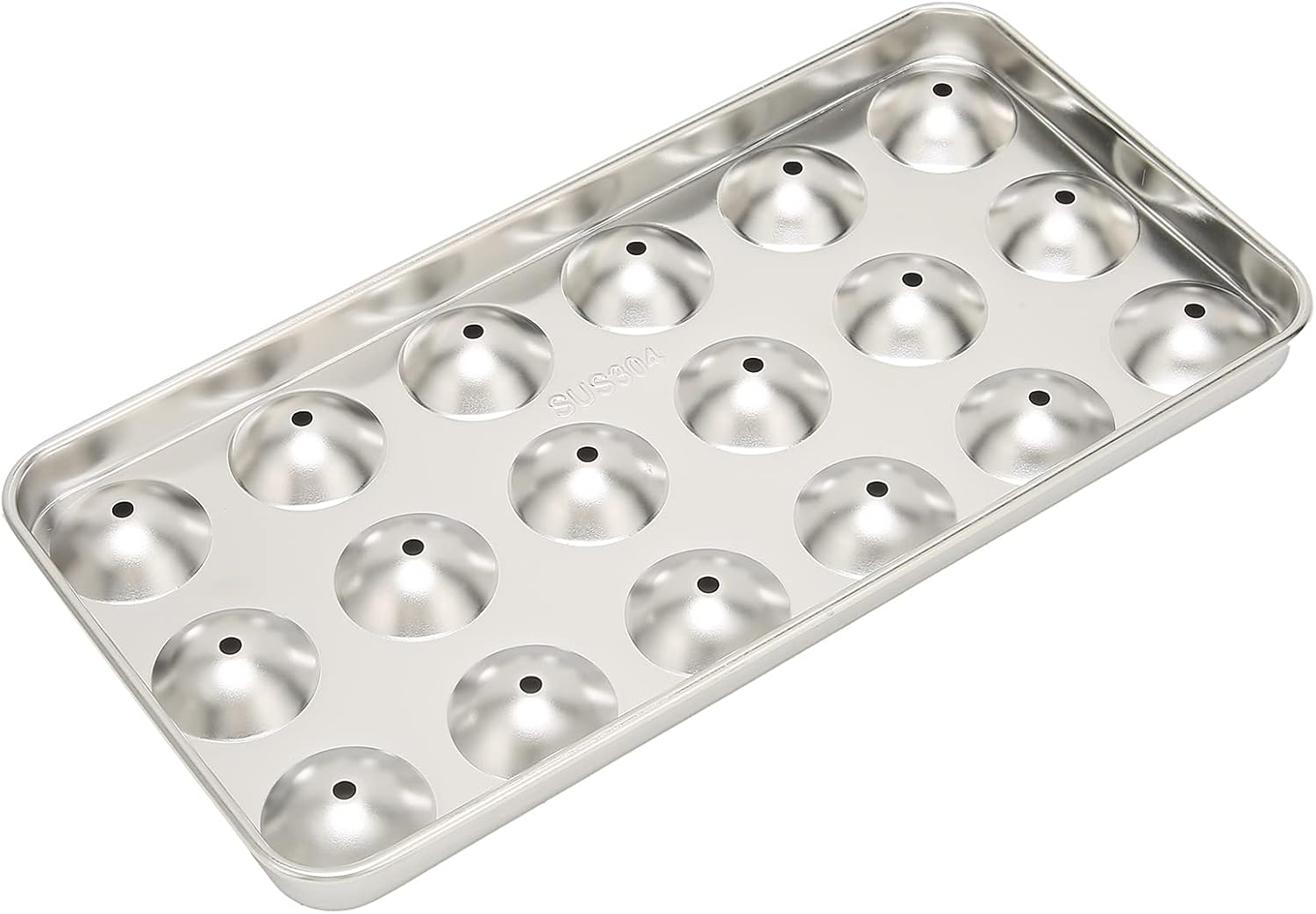 Ice Cube Tray, 304 Stainless Steel Strong Durable Ice Cube Mold for Home for Iced Drink for Bar Resturant for Cooling Ball Making image number 4