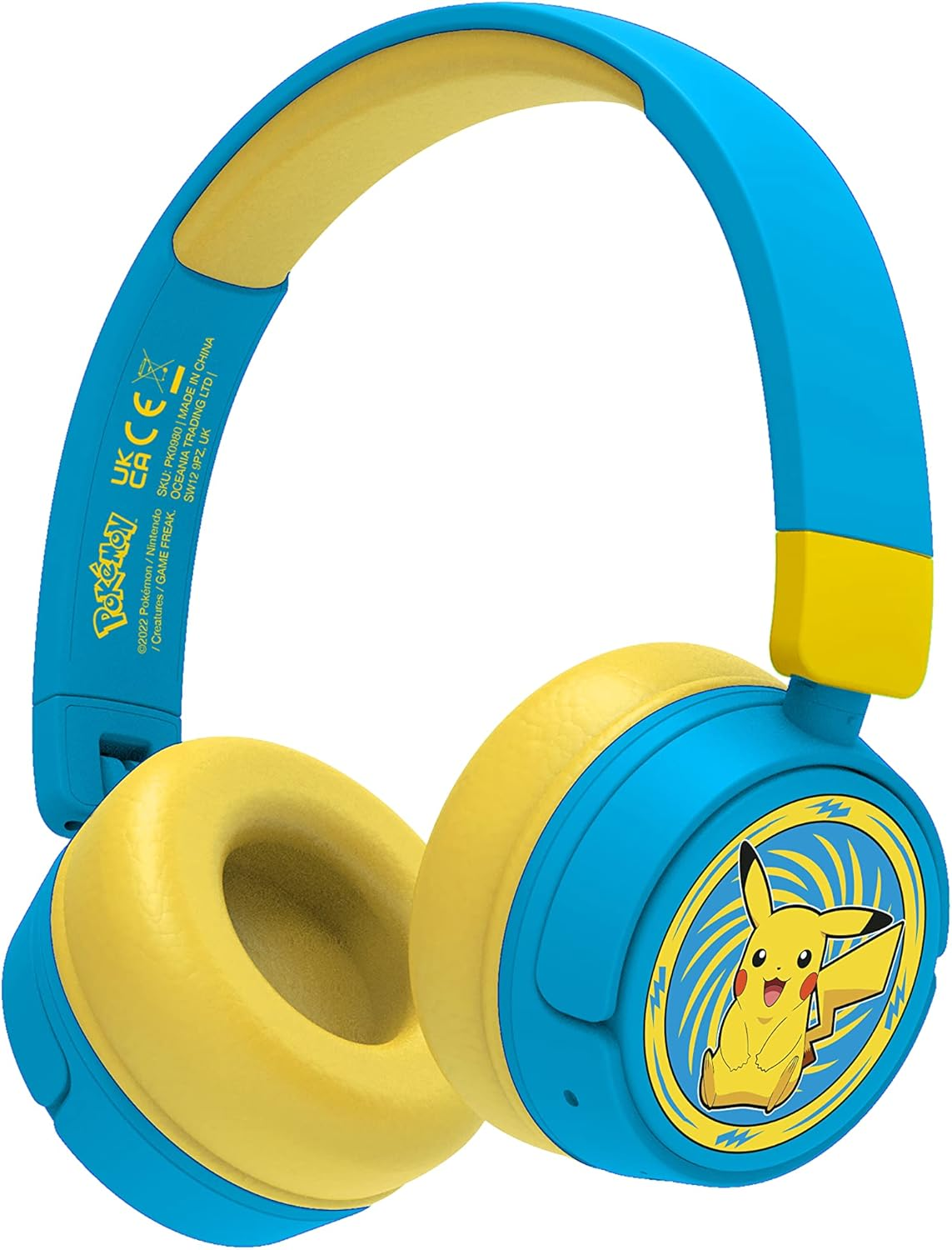 OTL Technologies PK0980 Pokemon Pikachu Kids Wireless Headphones - Blue image number 6