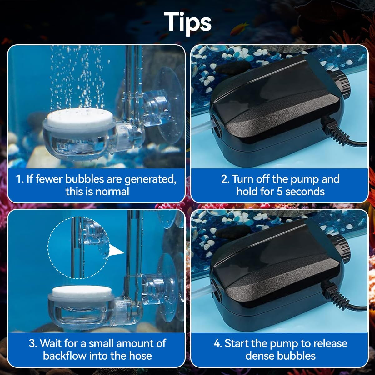 Aquarium Air Stone 6 Cm Fish Tank Nano Bubble Stone with Control Valve Quiet Super-High Dissolved Oxygen Diffuser Makes Super Tiny Bubbles for Fish Tank and Hydroponic (1 PCS)