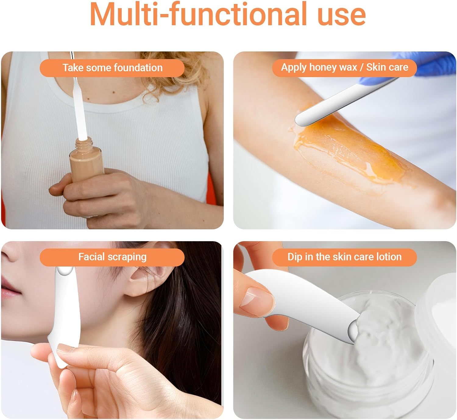 INCAUCA Foundation Mixing Palette with Make up Spatula Tool, Metal Makeup Mixing Tray Mixer, Foundation Plate for Liquid Makeup, Nail Blending, Cosmetic Scoop Skin Scraper for Skincare Facial Beauty image number 6