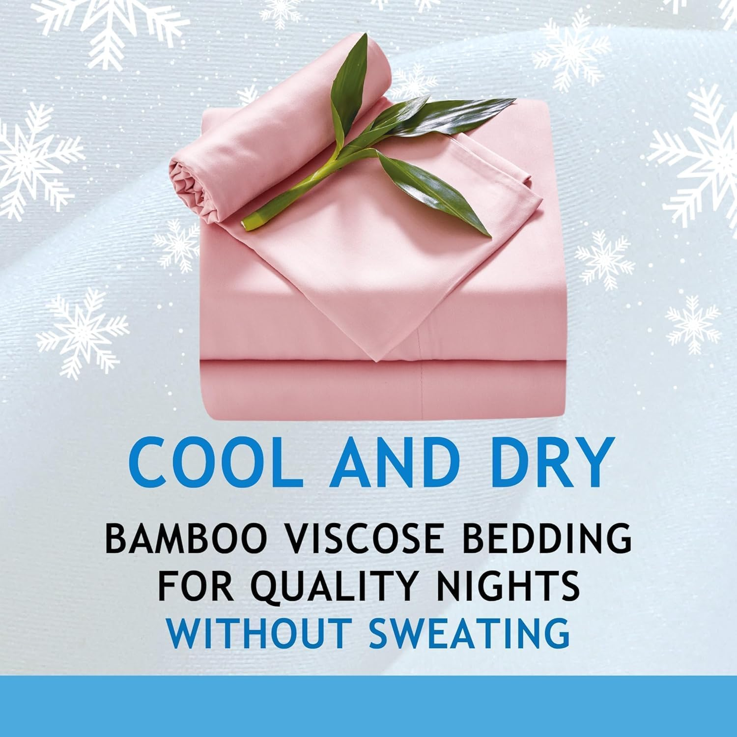 JOMO - Cooling Bed Sheets King Size - White, 4 Pack - 75% Viscose Derived from Bamboo, 25% Modal - Cooling Sheets for Hot Sleepers - Ultra Soft & Comfortable with 156 GSM Thick Fabric image number 1