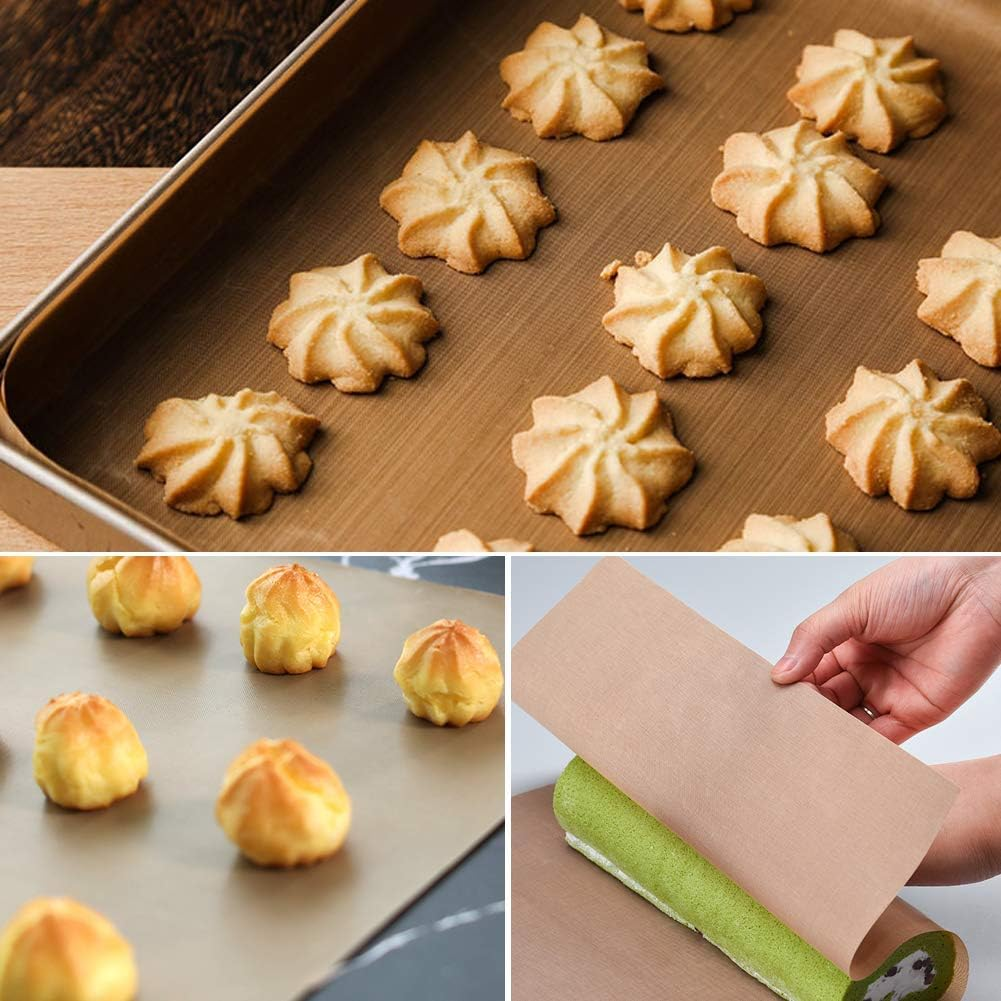 10 Pack PTFE Teflon Sheet for Heat Press Transfer Sheet 16" X 12" Non Stick Heat Transfer Paper Washable Reusable Heat Resistant Craft Mat (Brown) image number 3