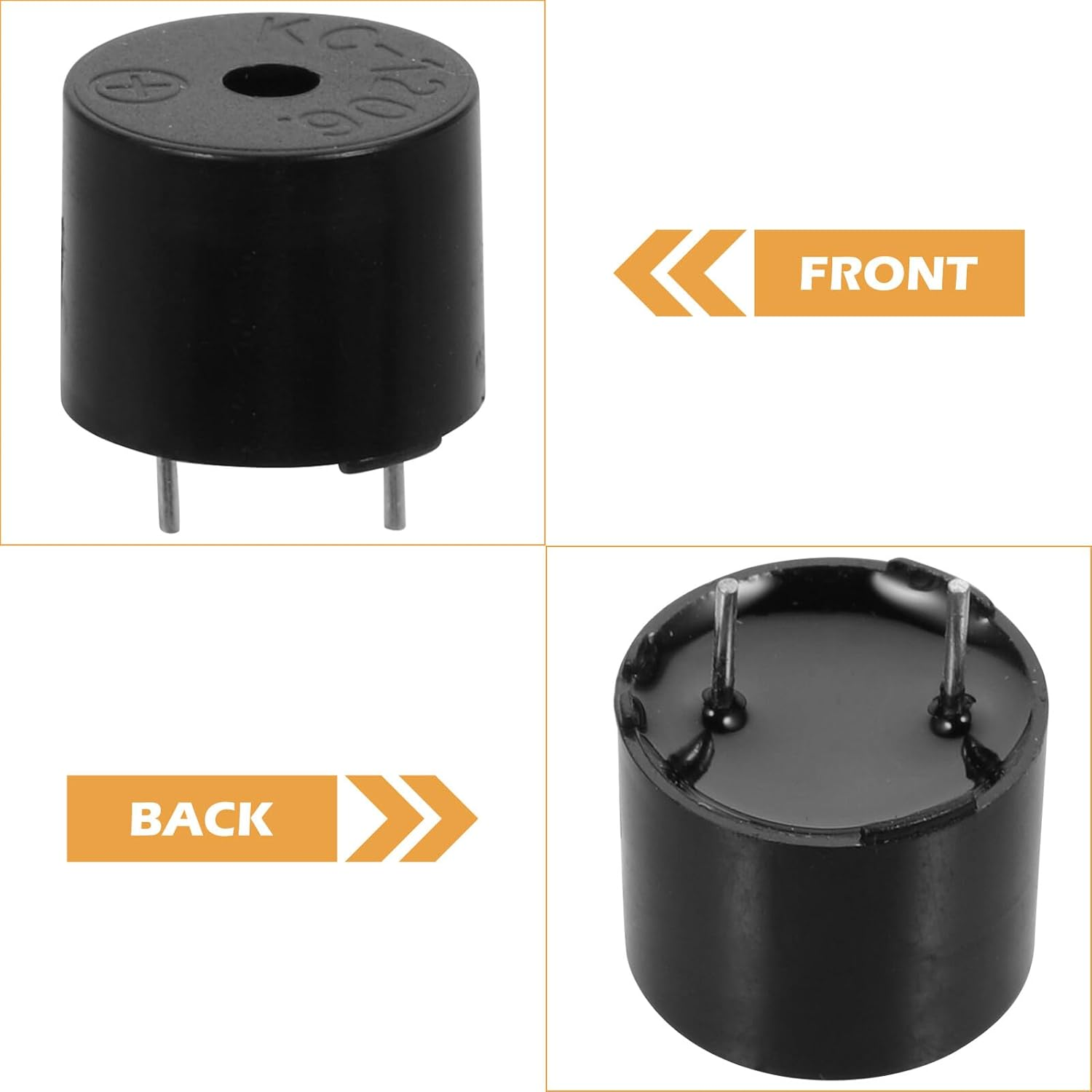 HOLIDYOYO 10Pcs Passive Electronic Piezo Buzzer High Decibel for Automotive Alarms Printers Timers and Electronic Equipment Warning Devices image number 1