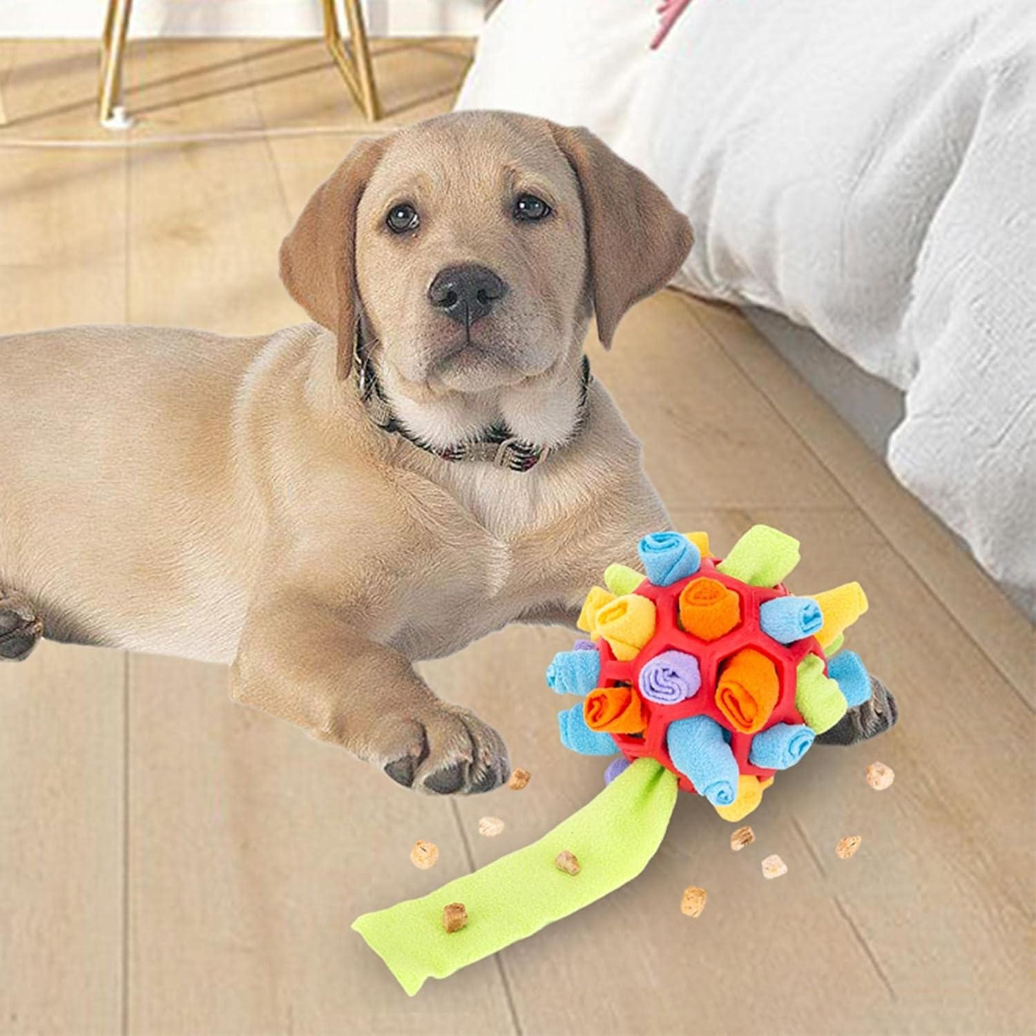Baoblaze Snuffle Ball Dog Treat Dispenser, Dog Puzzle Toys Ball Interactive Dog Toys for Small Medium Dogs Feeders Toys, Dogs Treat Toys Ball image number 1