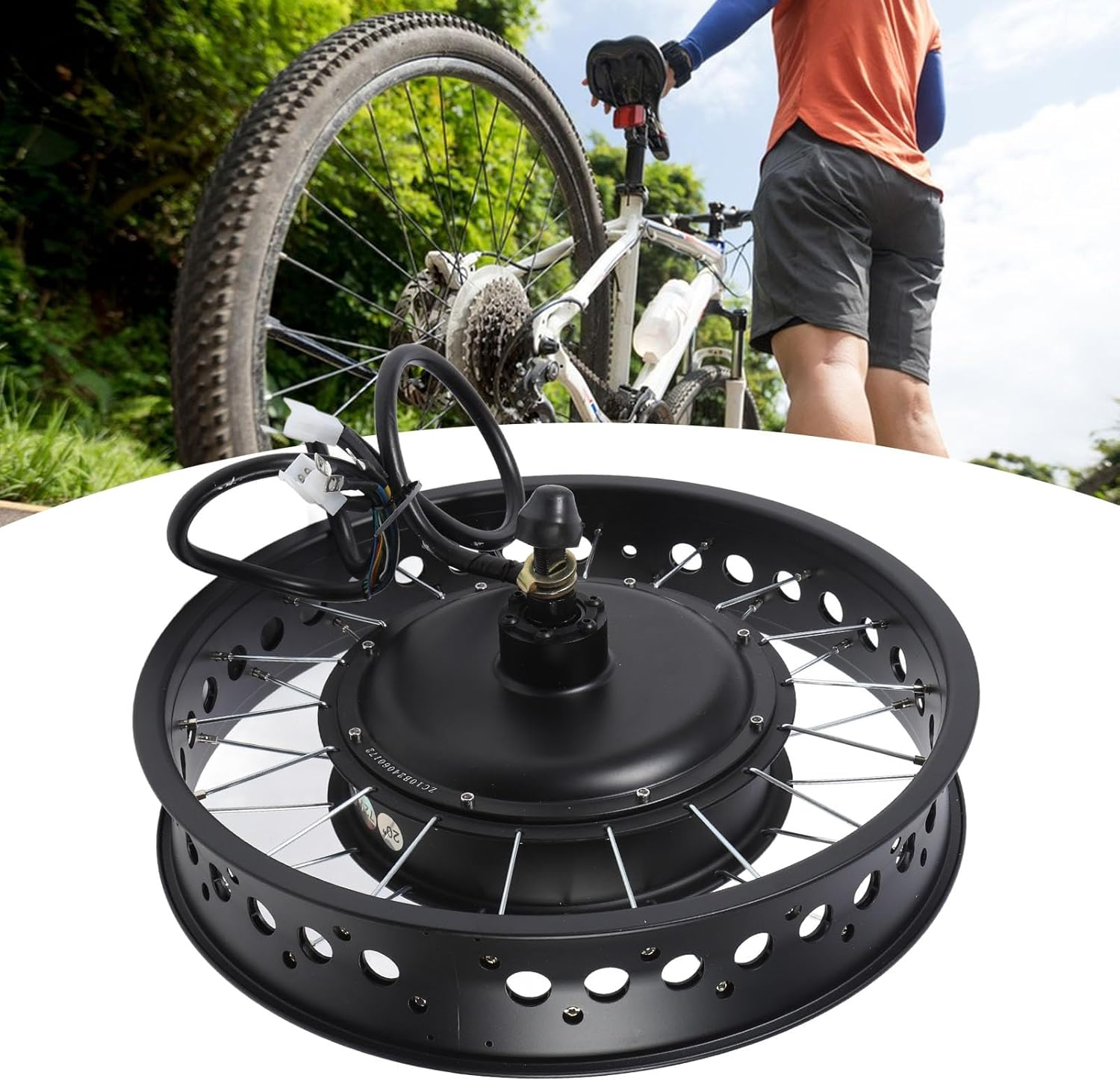 Electric Bike Conversion Kit, 72V 5000W 20 Rear Wheel E Bike Hub Motor Kit with Controller, LCD Display & Thumb Throttle, Waterproof E Bike Conversion Kit for Bike, Scooter image number 1