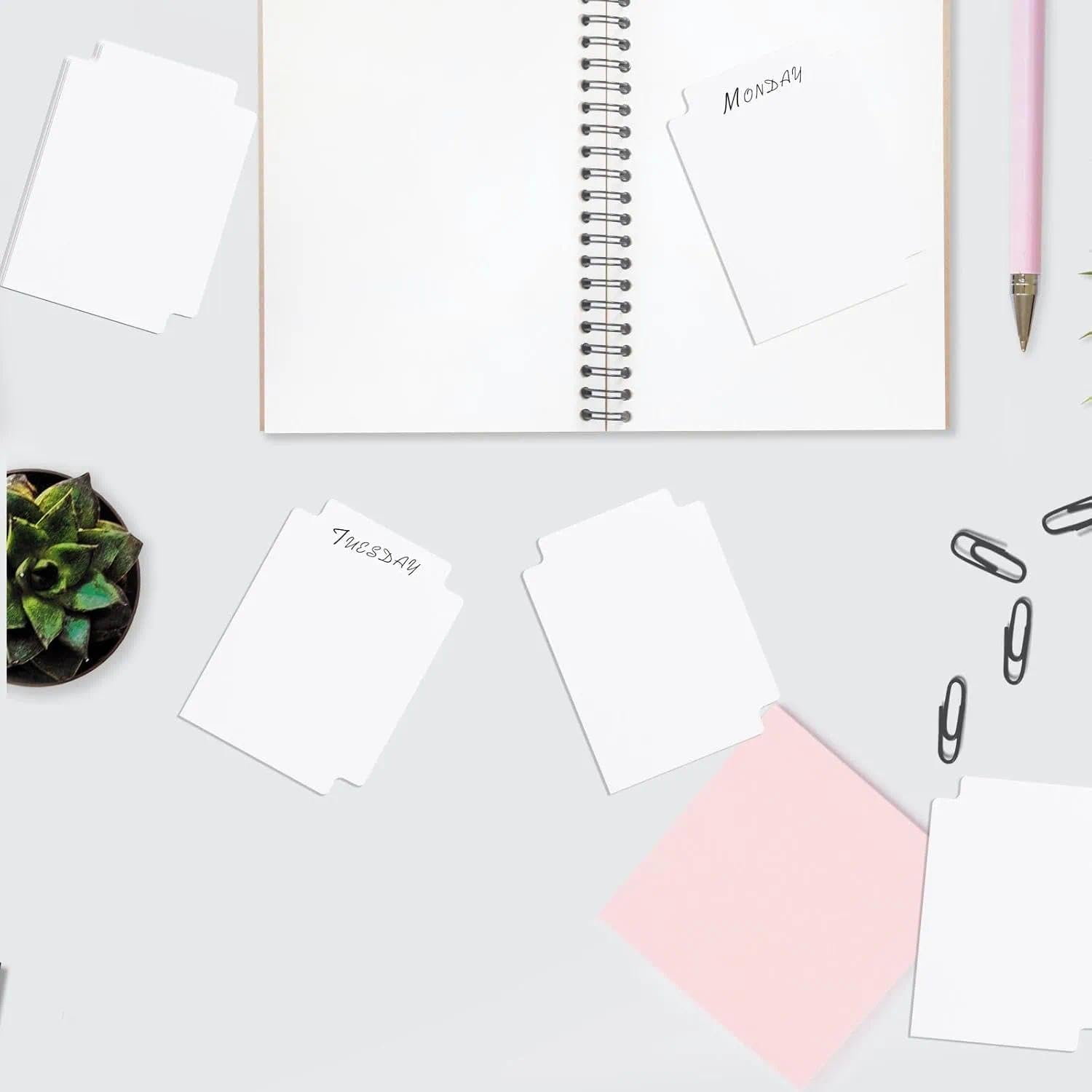 Leralsta Trading Card Dividers - 100 White Dividers with Tabs for Games & Sports Card Boxes - 2.7 X 3.8 Inches image number 6