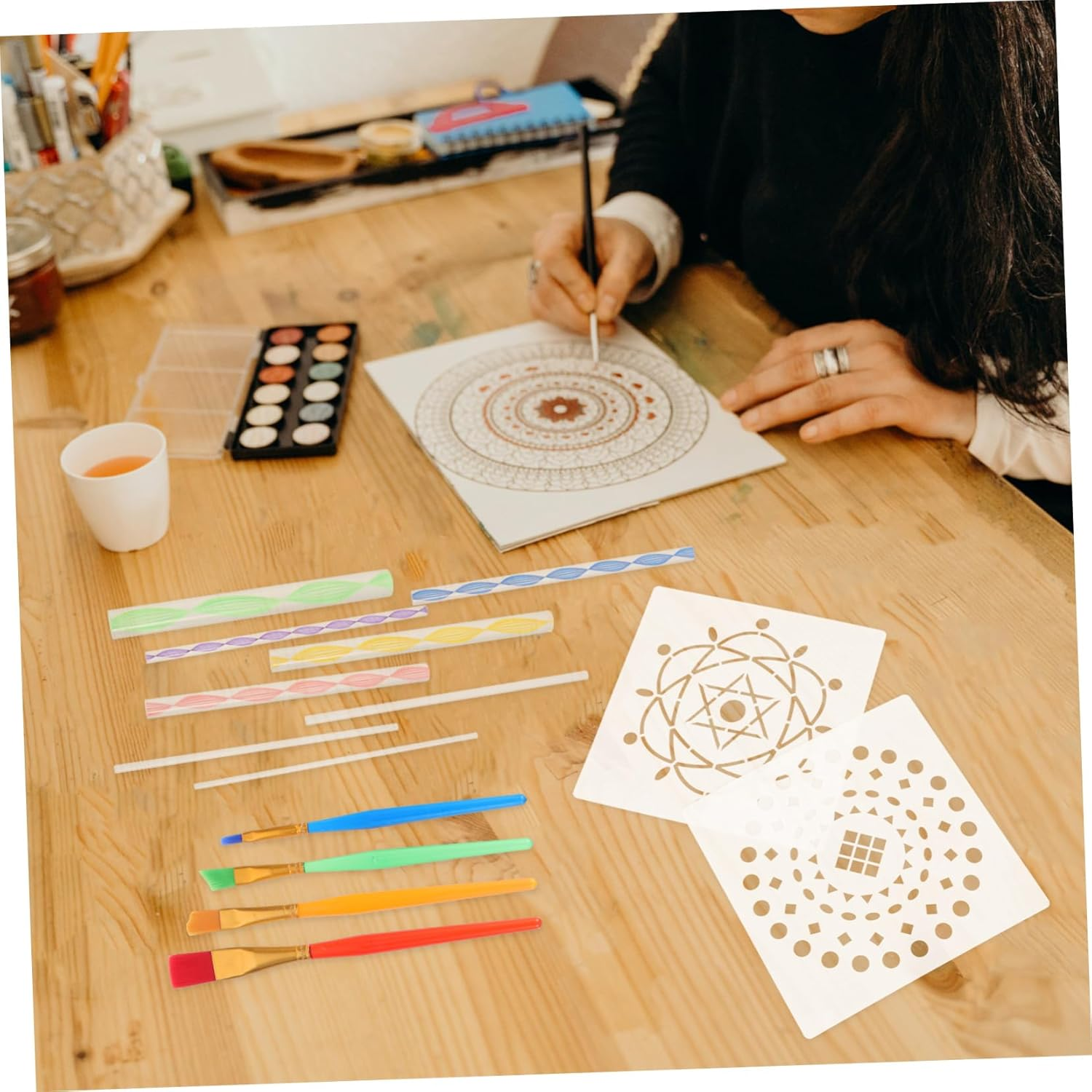 OHPHCALL Professional Mandala Dotting Tool Multi-Function Rocks Painting Kit DIY Art Accessories image number 3