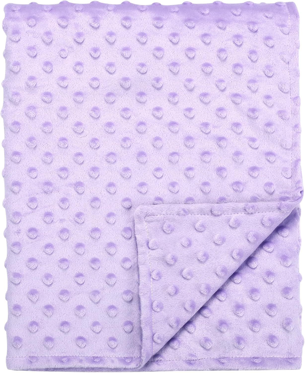 Baby Blanket for Girls, Soft Toddler Blanket 30 X 40 Inch, Newborn Blankets for Nursery, Stroller, Toddler Bed, Carseat, Double Layer, Purple