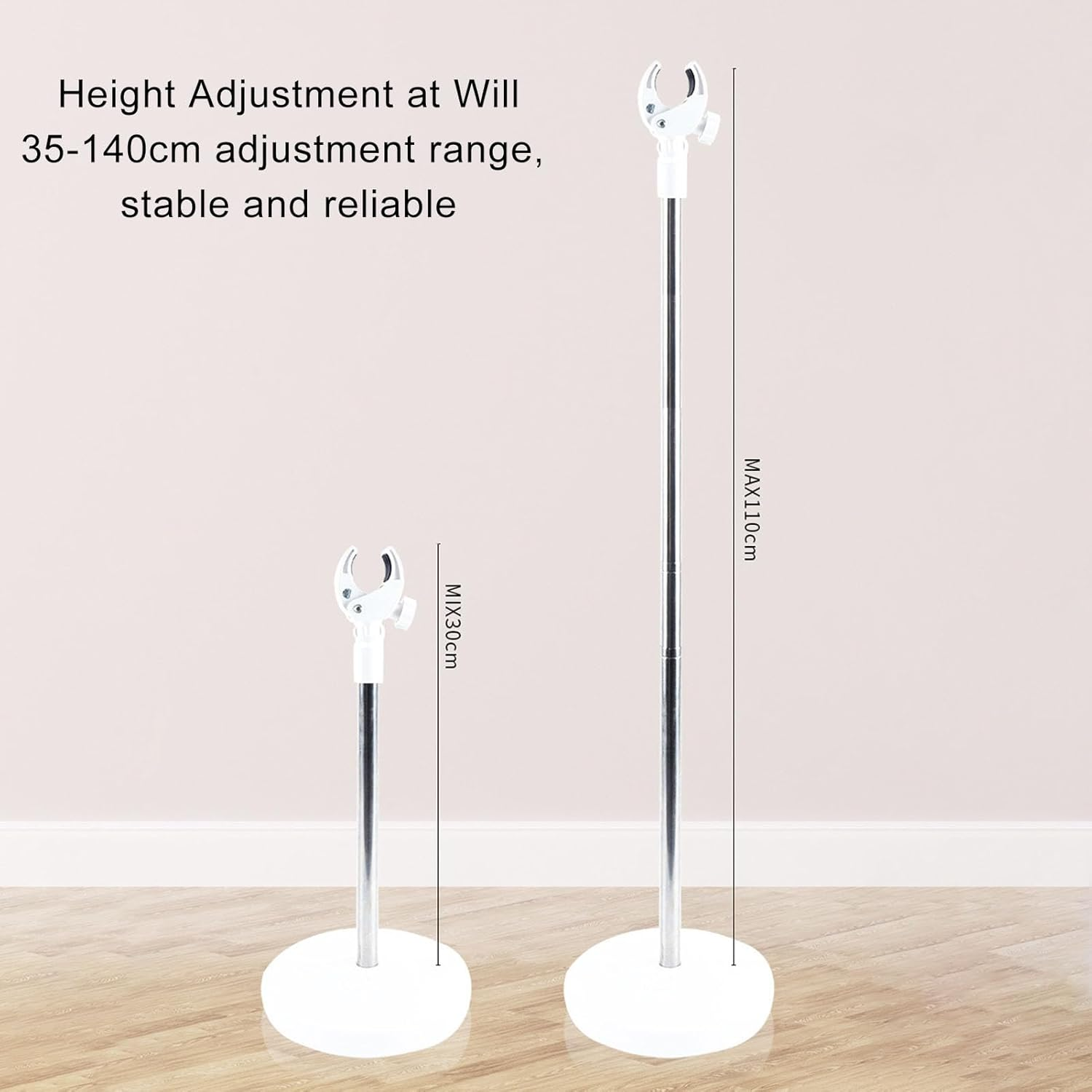 Gernie Hair Dryer Stand, 35-140Cm 360 Degree Rotation, Adjustable Height, Heavy Duty Floor/Tabletop Stand, for Salons, Pet Use & Home Use