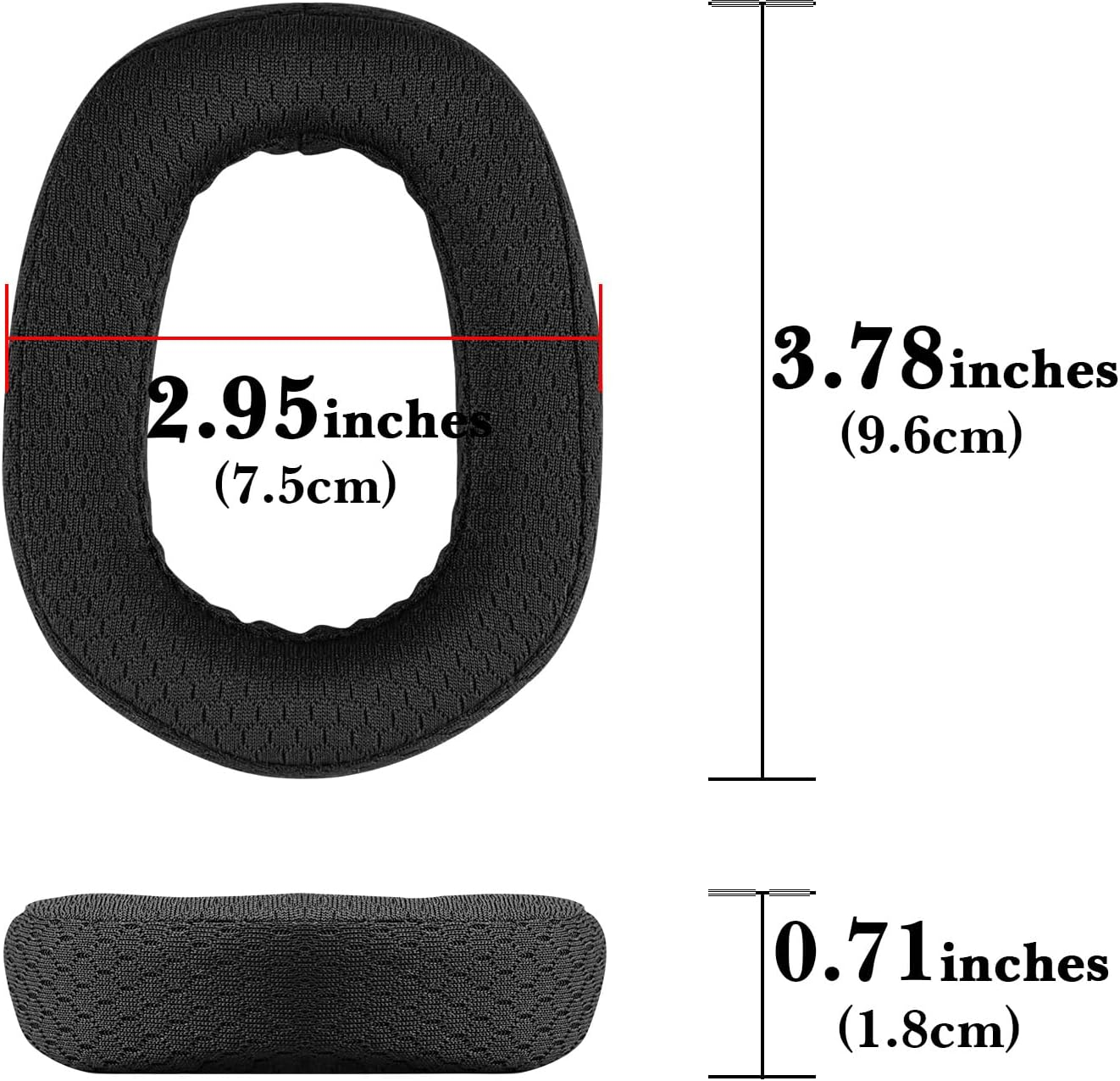 Linkidea Replacement Ear Pads for Logitech G435 Bluetooth Wireless Gaming Headphones Ear Cushions (Mesh Fabric/Black) image number 1