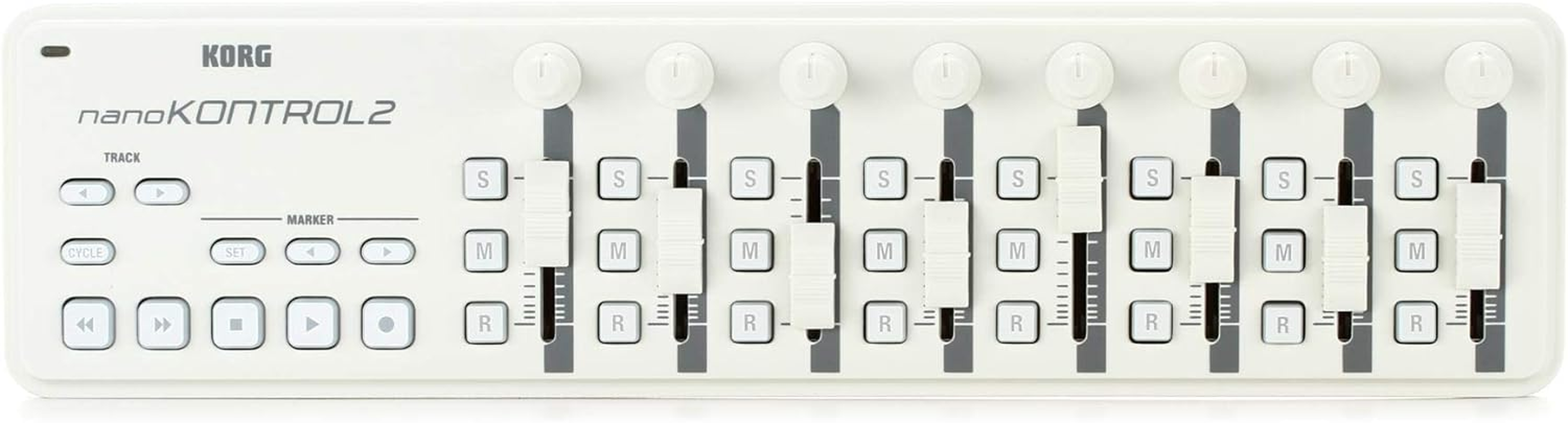 KORG KO-NANOPAD2WH Nanopad 2 Slim-Line USB Portable MIDI Pad Controller, White