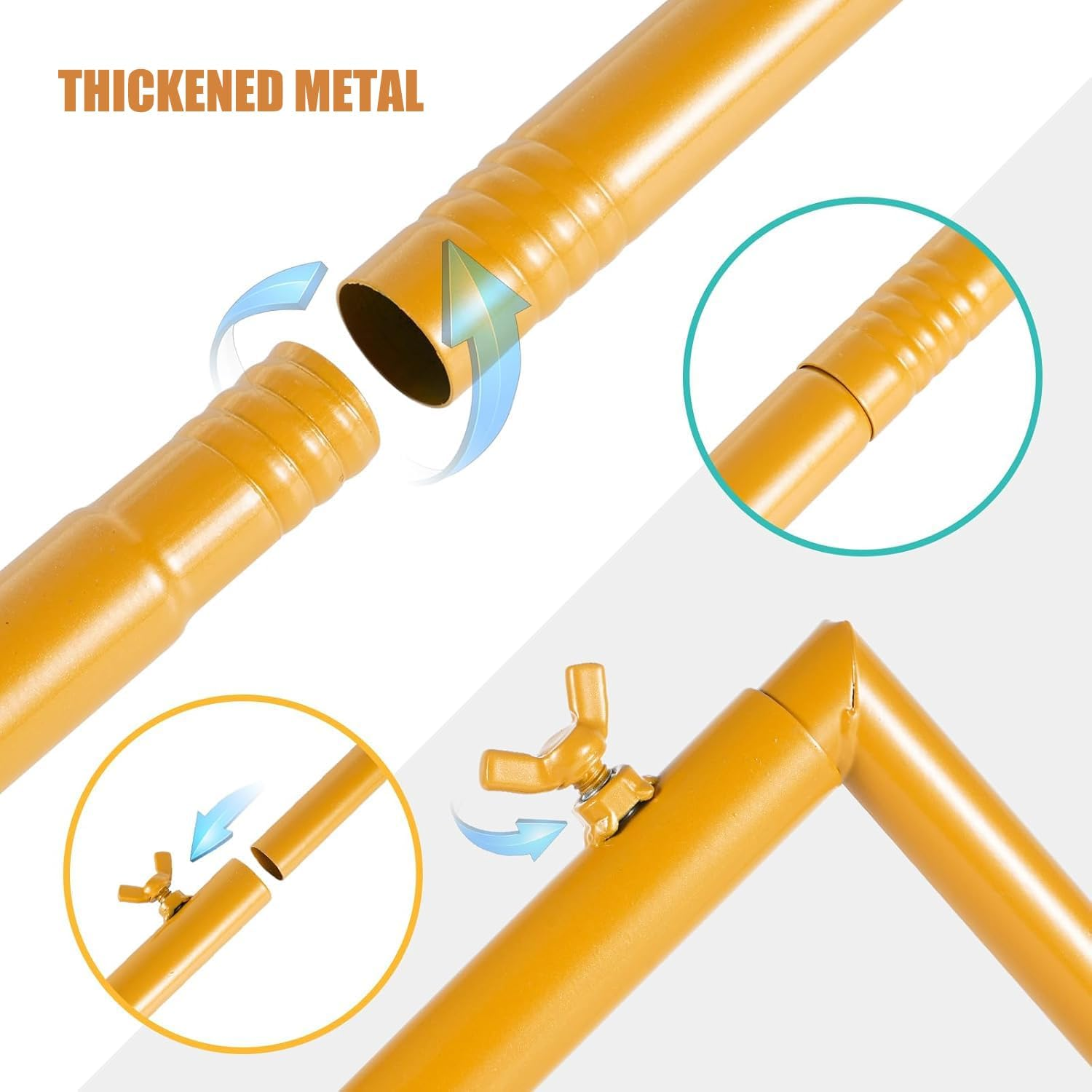 Table Rod Stand with Clamps Adjustable 40-120 Cm Tall 80Cm-260 Cm Length,Gold Metal Balloon Arch Stand,Perfect for Wedding Decor,Arch Backdrop, Parties,Wedding Arch, and Celebrations image number 1