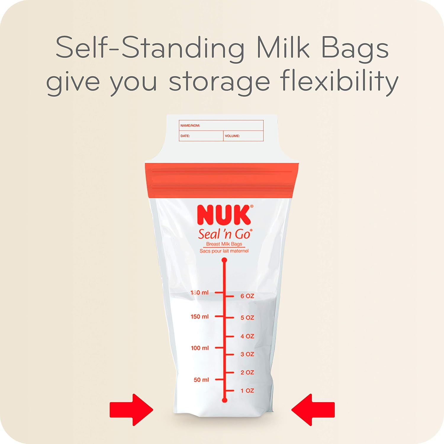 NUK Seal N Go Breast Milk Bags, 100 Count image number 5