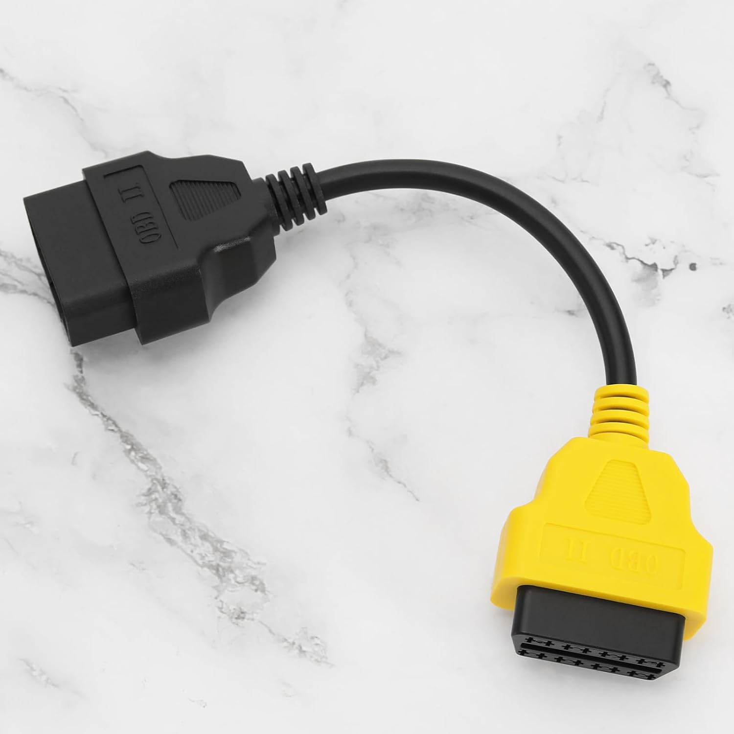 16 Pin to 16 Pin OBD2 Diagnostic Scanner Adapter Cable ECU Scanning Diagnostic Cable Lead Compatible with Fiat Scanning Diagnostic Tool Yellow and Black image number 1