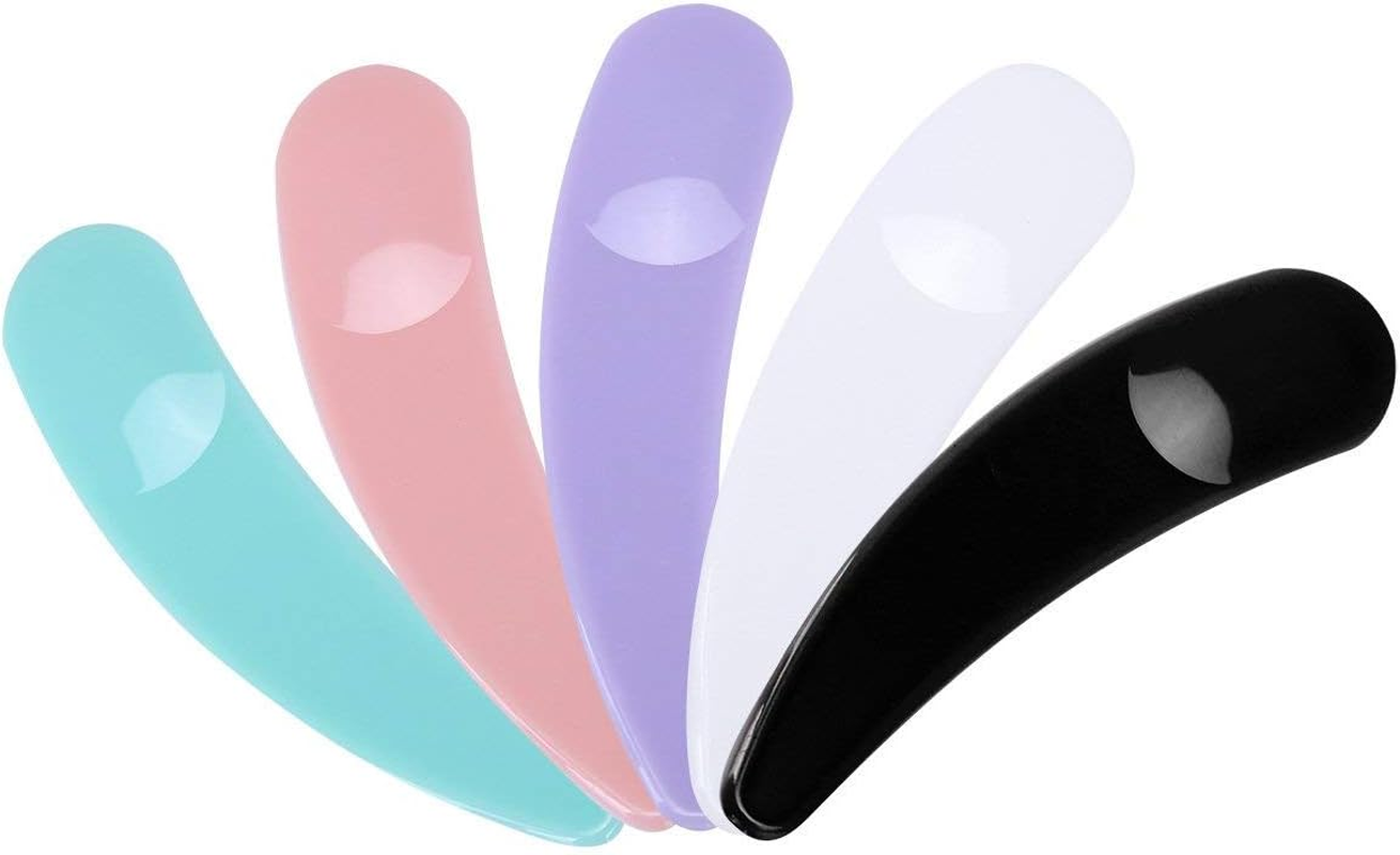 BTYMS 100 Piece Disposable Mini Cosmetic Spatula Set - Facial Mask & Makeup Scoop for Mixing & Sampling (Multi-Color) image number 1