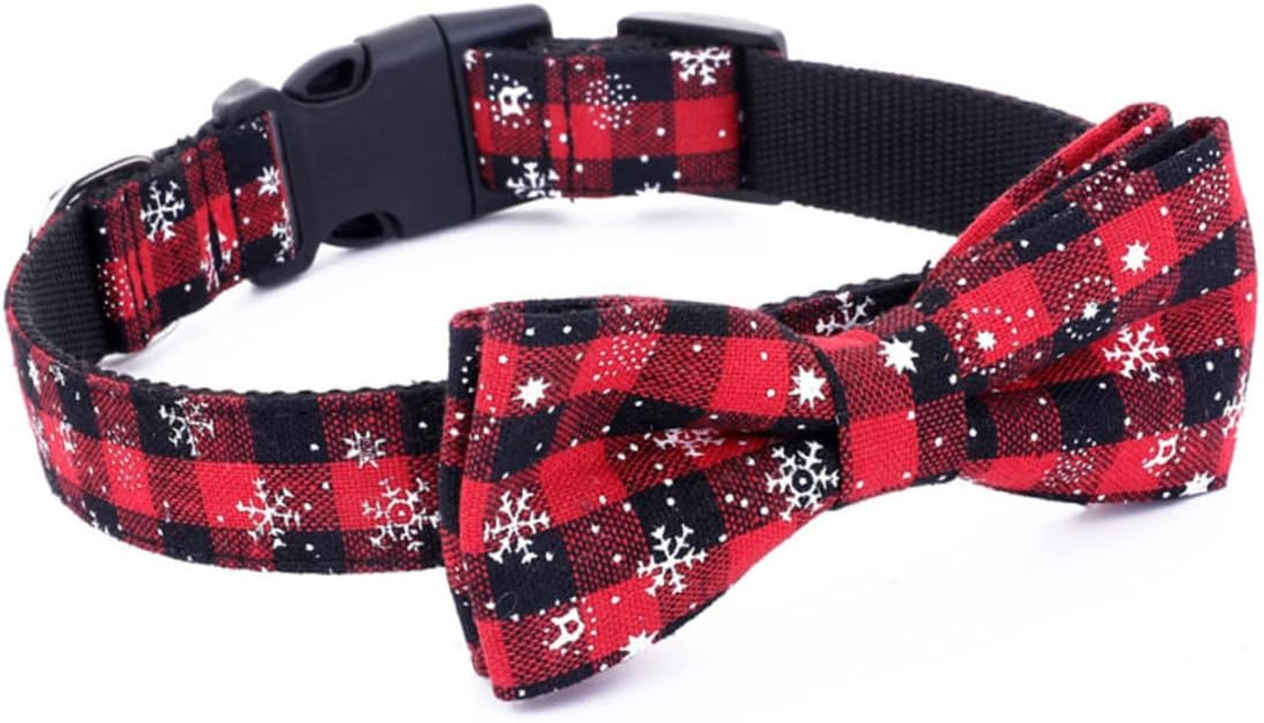 Sosoport 2Pcs Pet Collar Christmas Pattern Printed for Cat Dog Adjustable Nylon Collar Snowflake Dog Christmas Cat image number 5