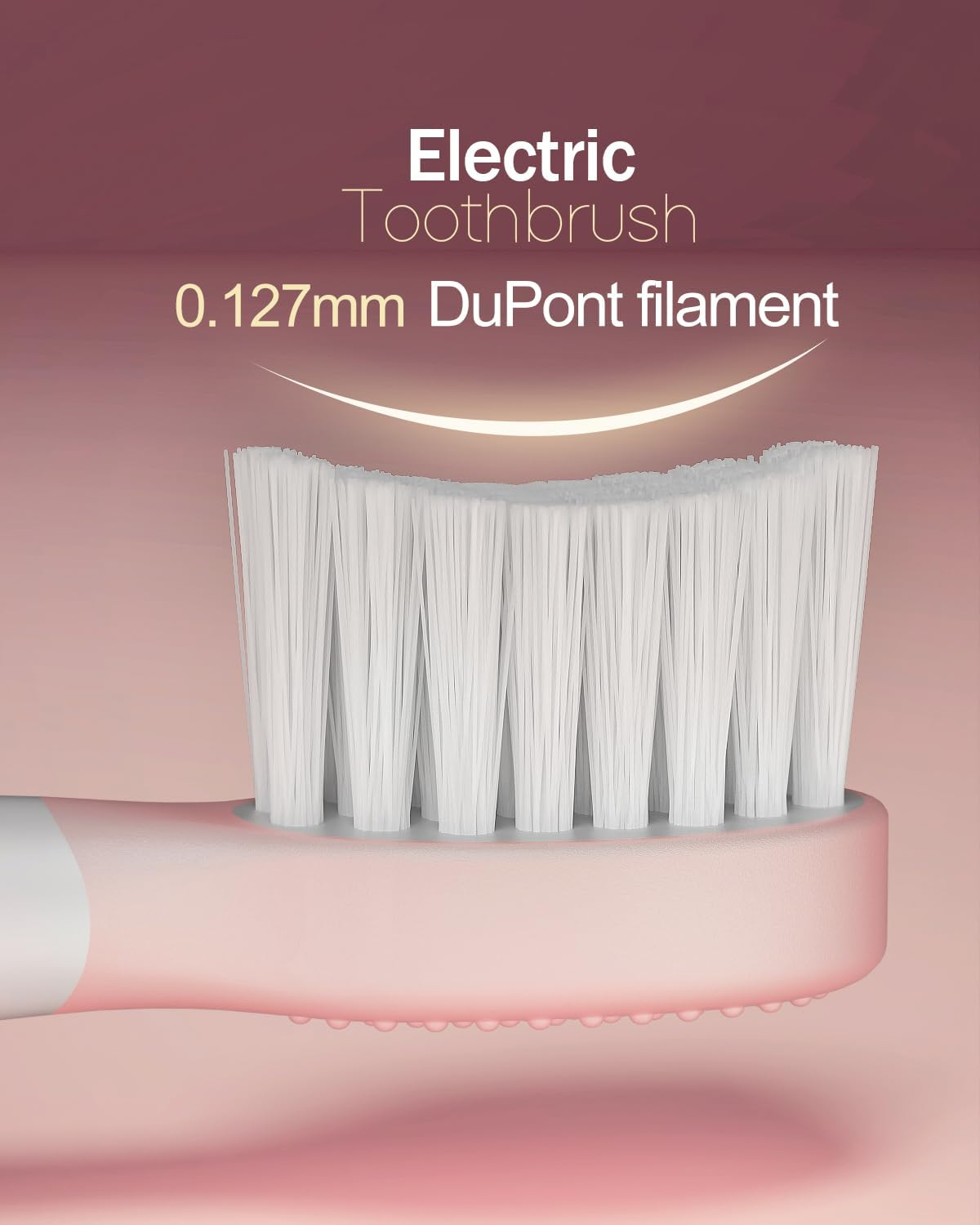 Kids Sonic Electric Toothbrush for Ages 3+, IPX7 Waterproof, 3 Smart Modes with Memory,Includes 4 Replacement Brush Heads, Pink image number 6